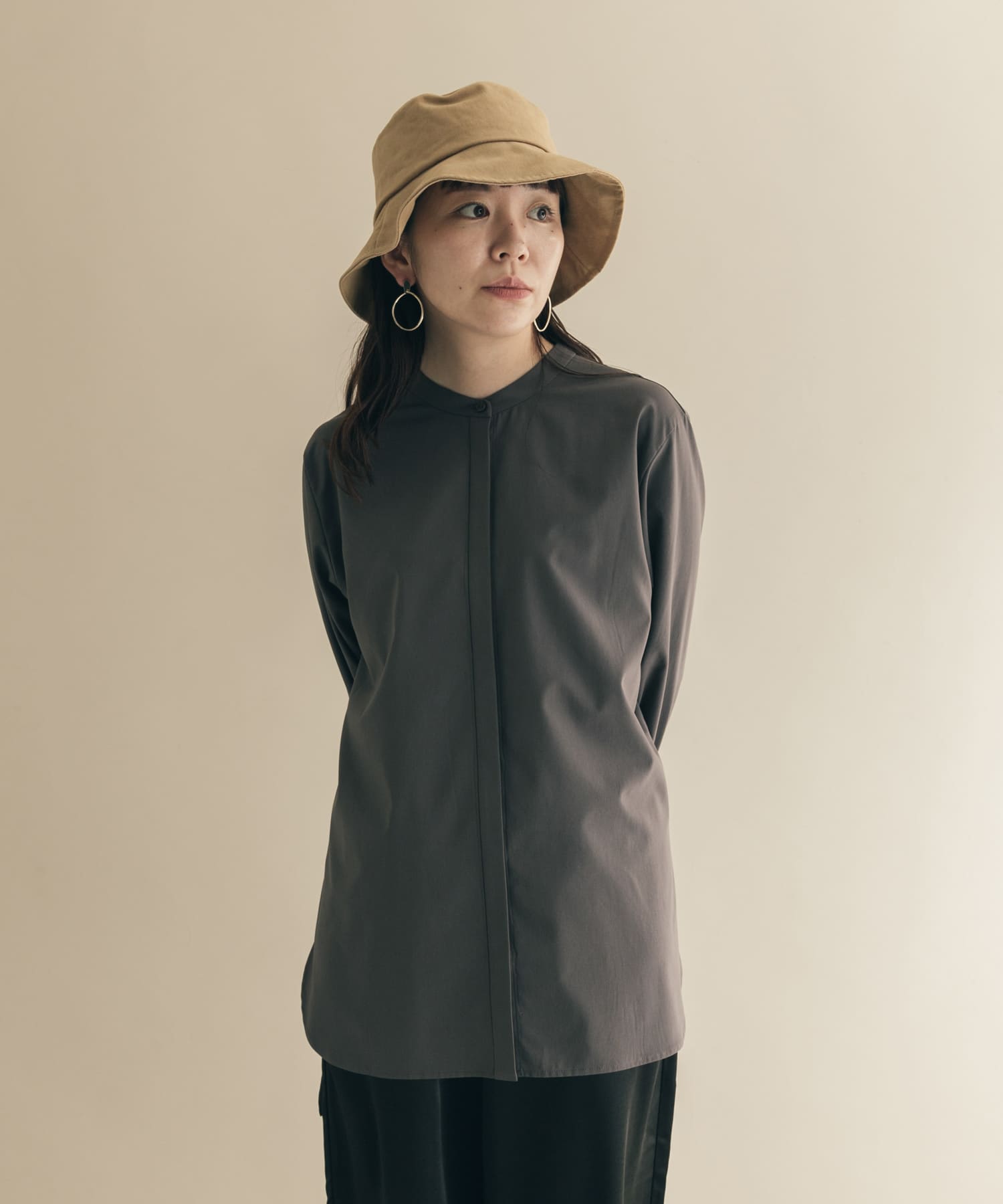 ムジシンプルバケットハット BEG -