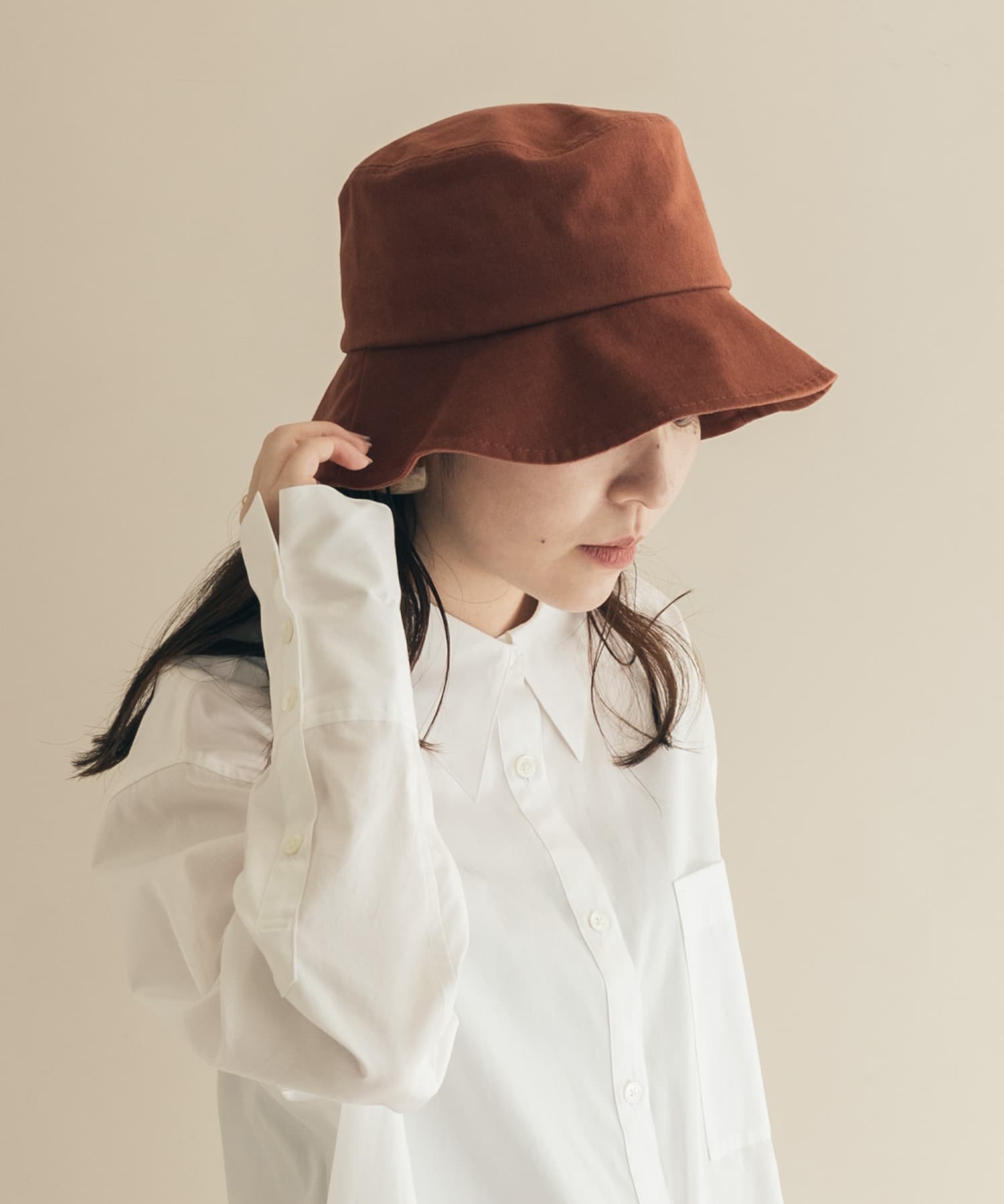 ムジシンプルバケットハット ORG -