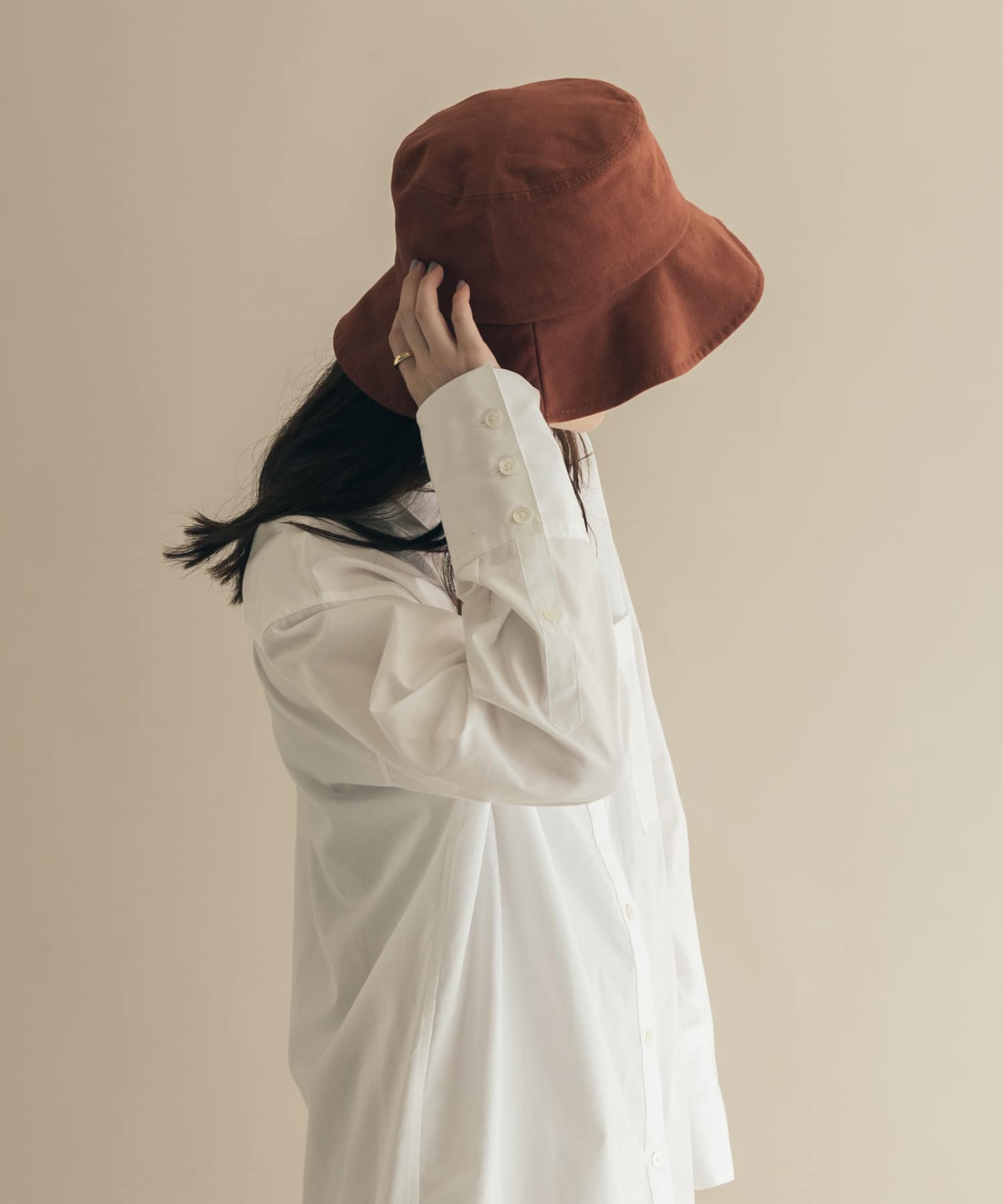 ムジシンプルバケットハット ORG -