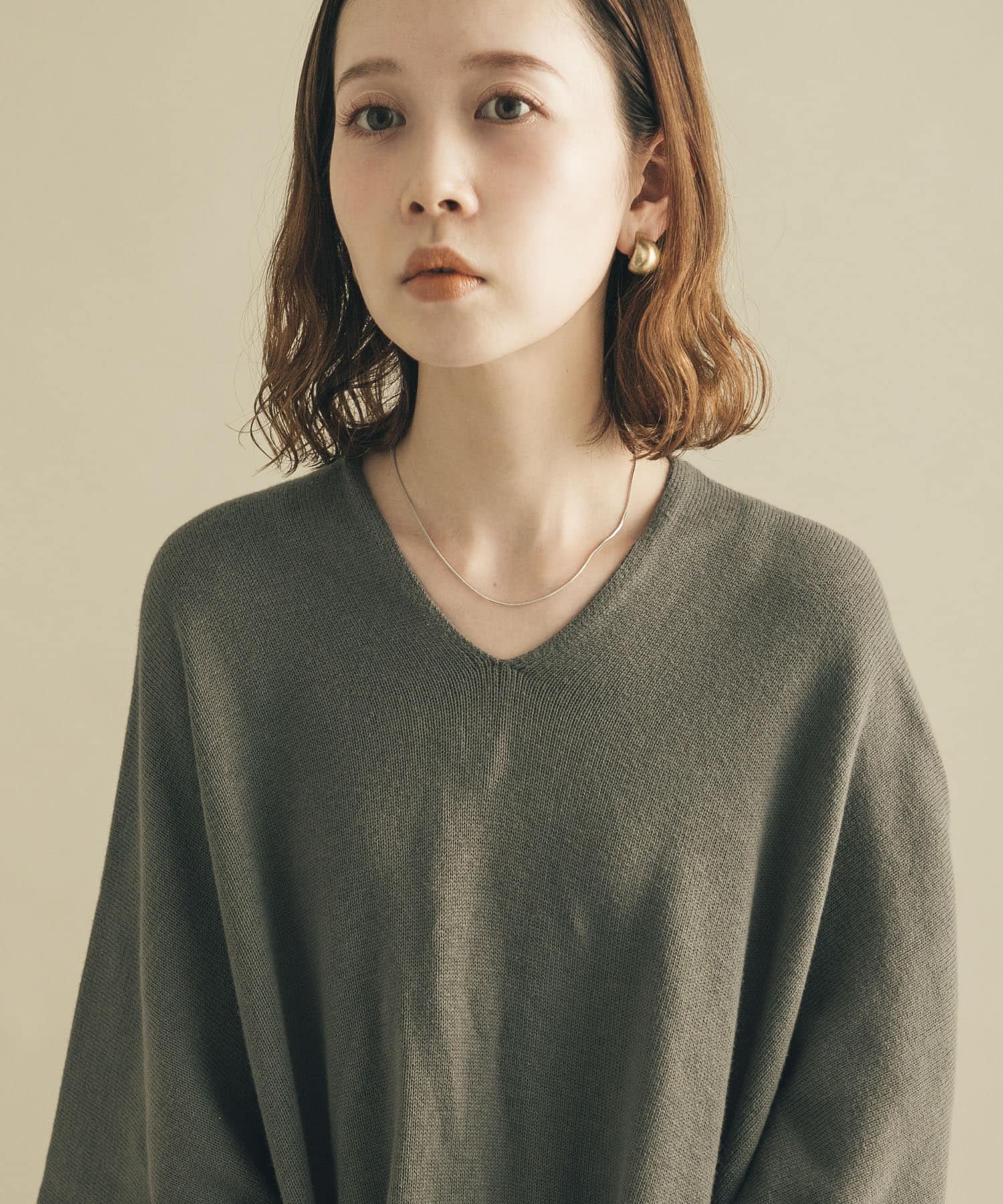 シンプルスネークチェーンネックレス SLV -