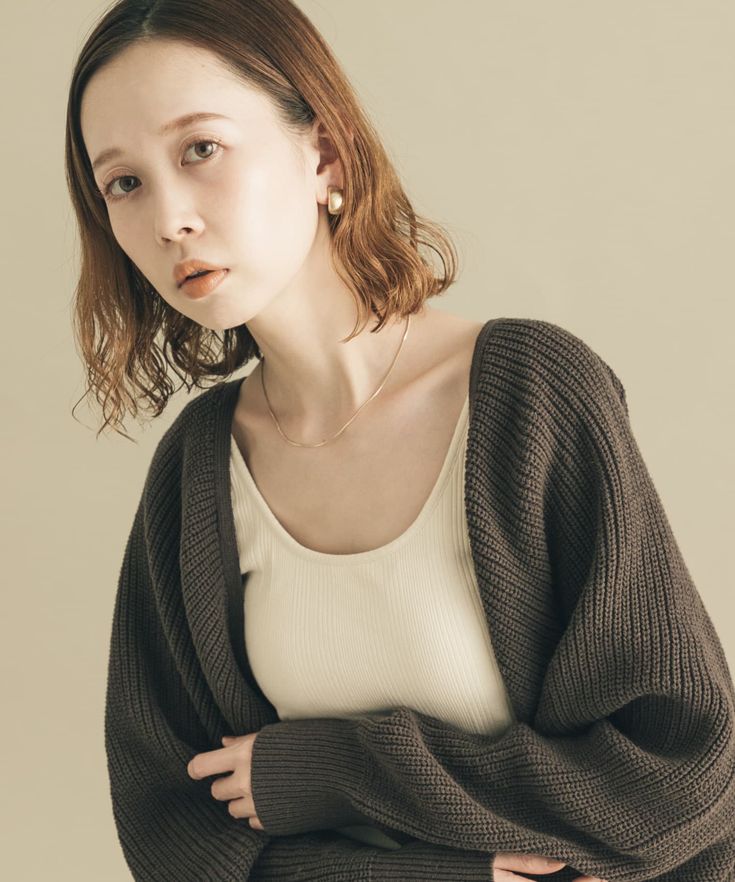 シンプルスネークチェーンネックレス GLD -