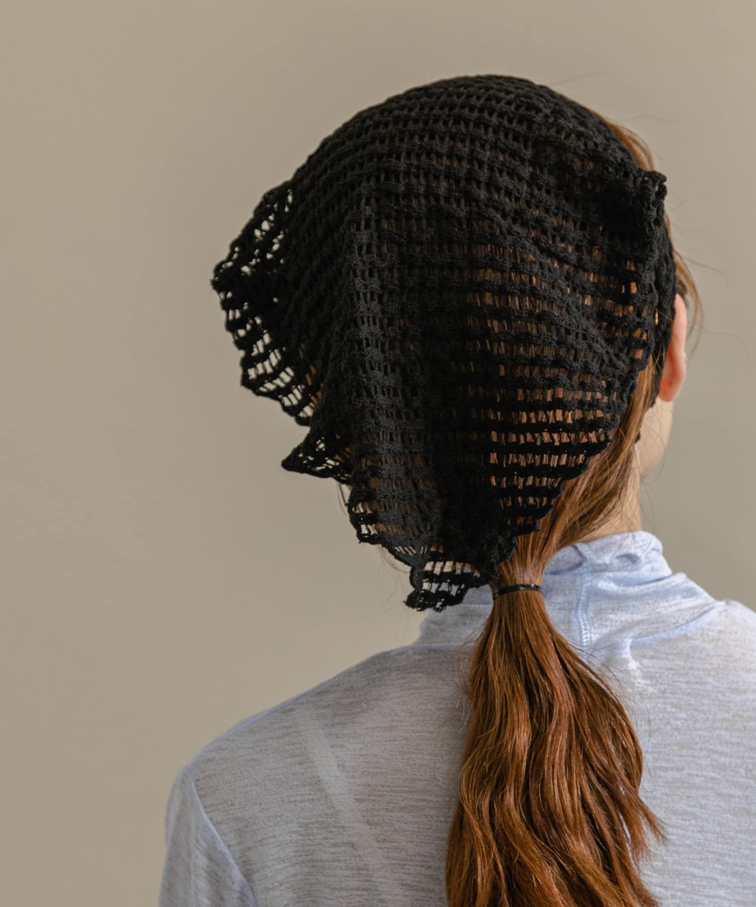 メッシュヘッドスカーフ BLK -