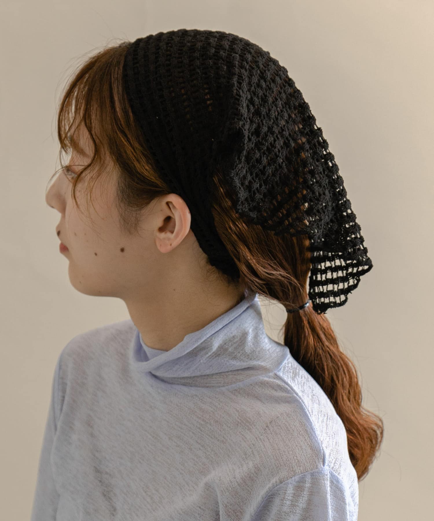 メッシュヘッドスカーフ BLK -