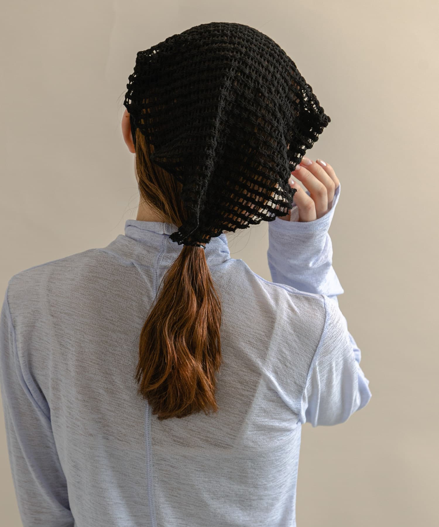 メッシュヘッドスカーフ BLK -