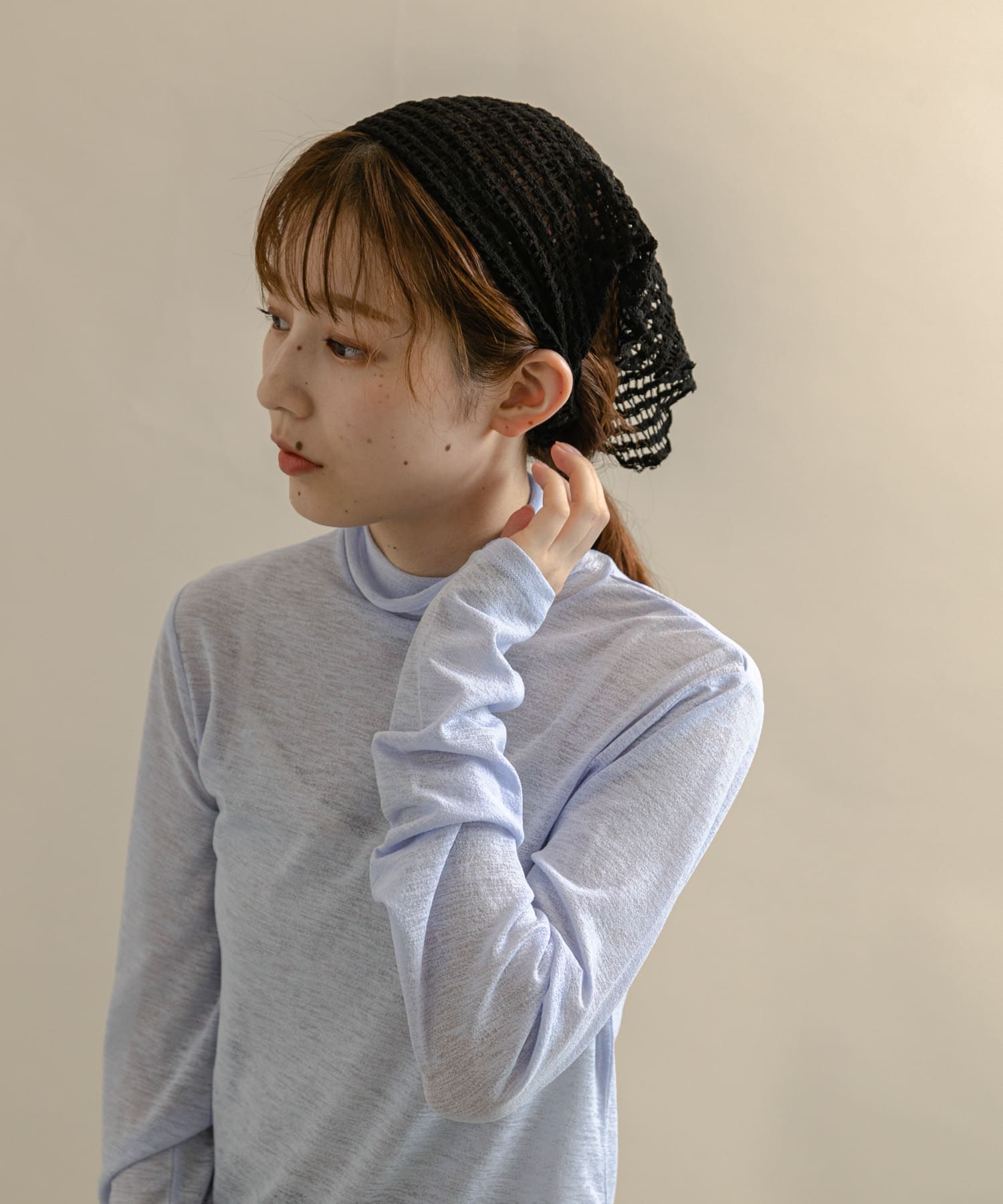 メッシュヘッドスカーフ BLK -