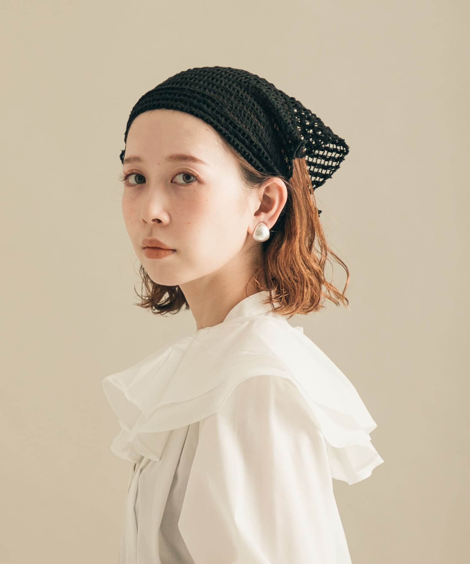 メッシュヘッドスカーフ BLK -
