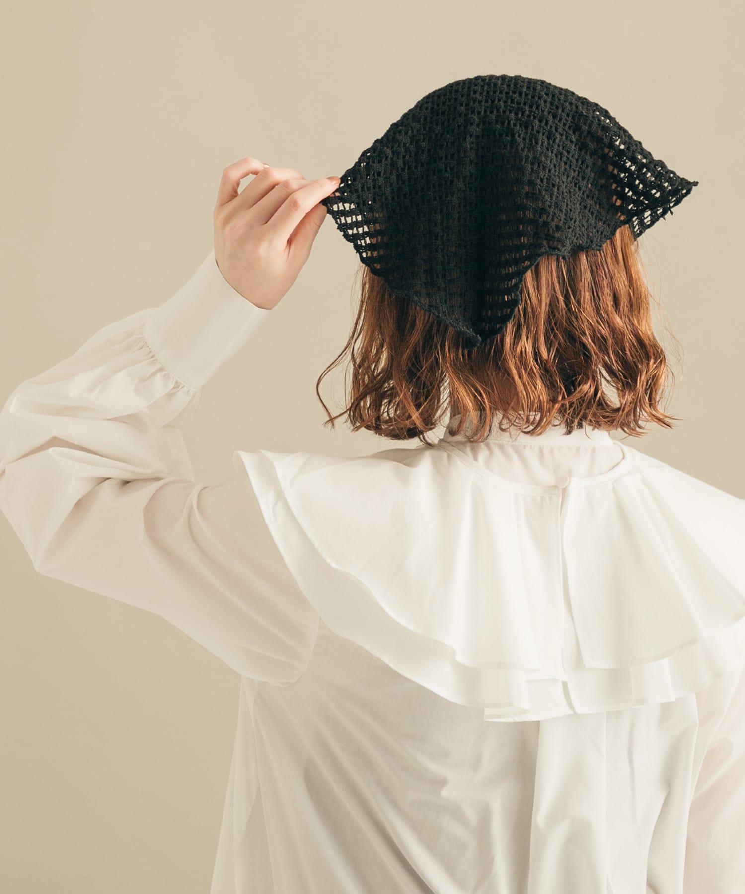 メッシュヘッドスカーフ BLK -