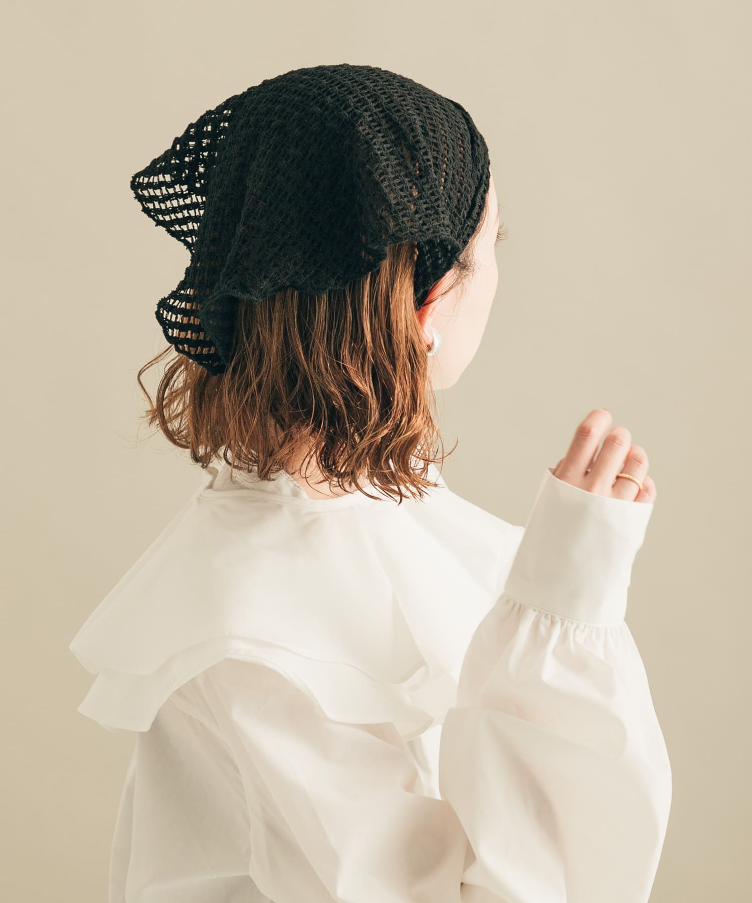 メッシュヘッドスカーフ BLK -