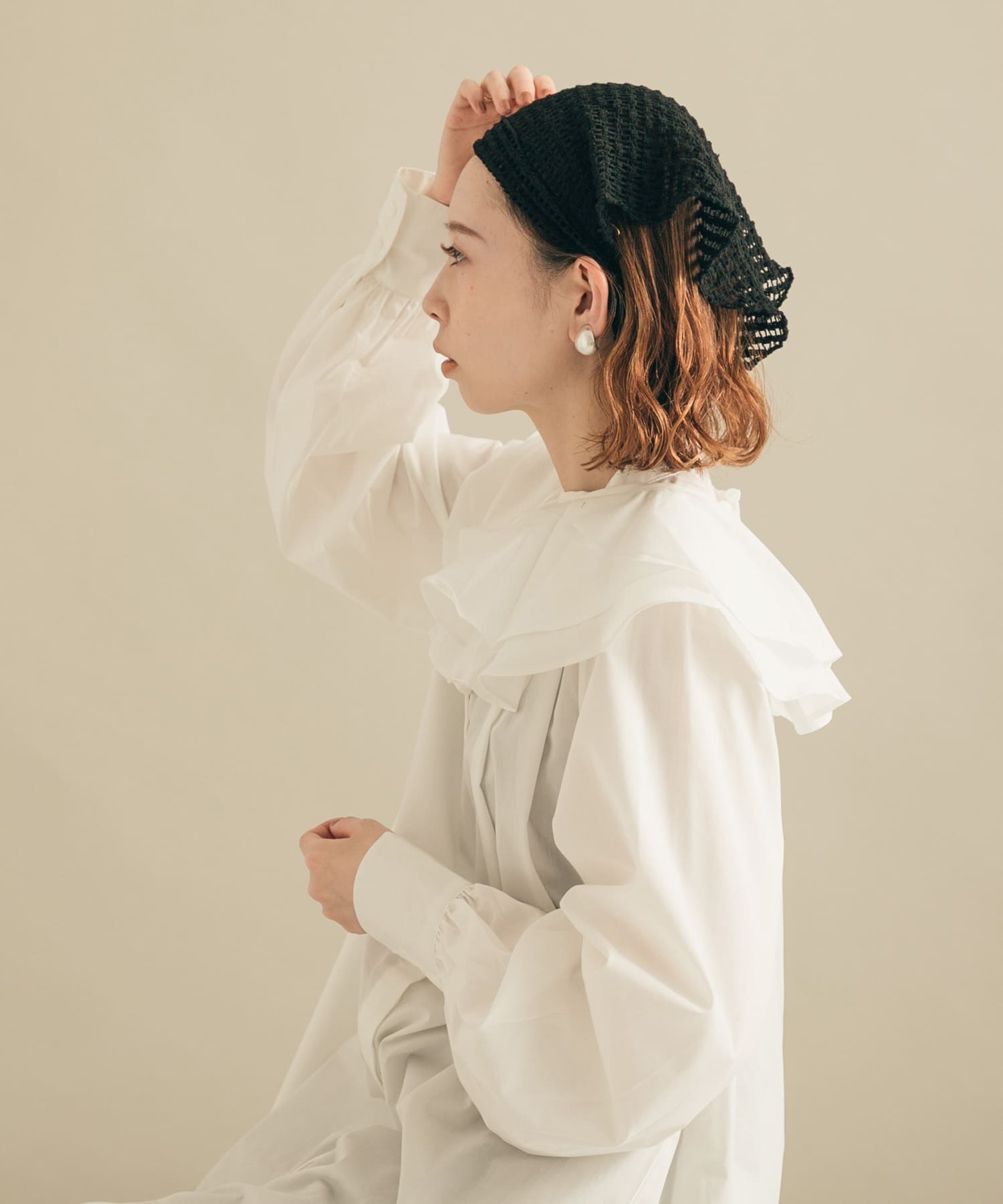 メッシュヘッドスカーフ BLK -