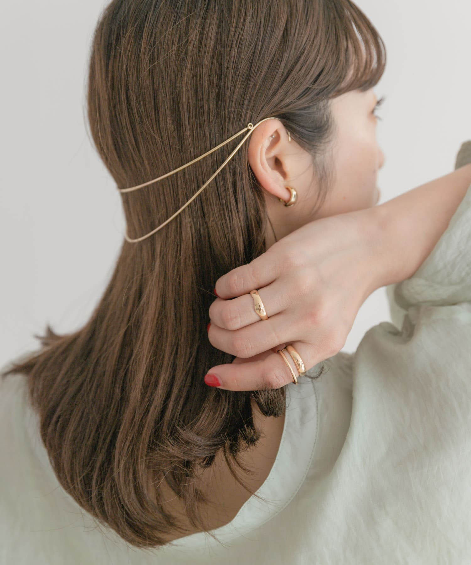 バックカチューシャ GLD -