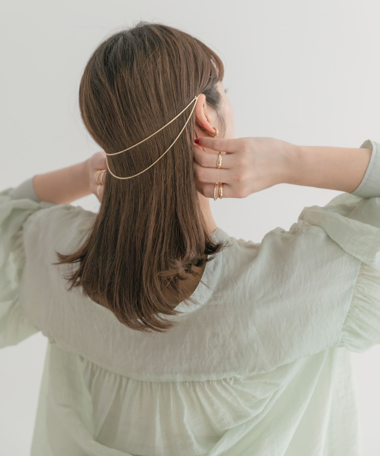 バックカチューシャ GLD -
