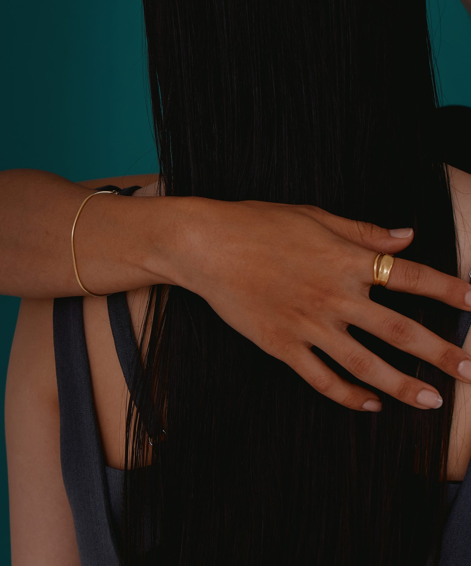 SMELLY so’　double line ring GLD -