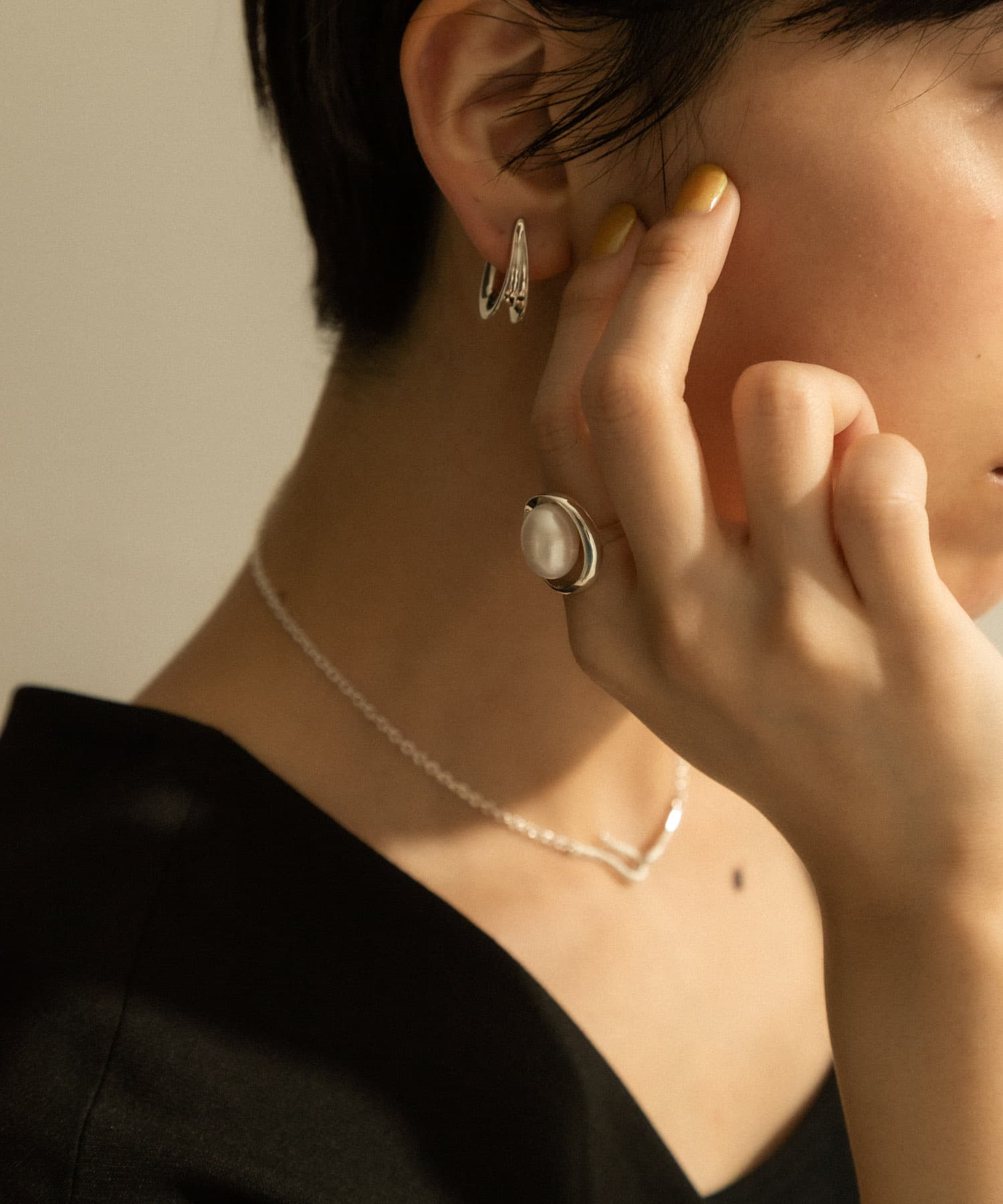 SMELLY so’　pearl round ring SLV -