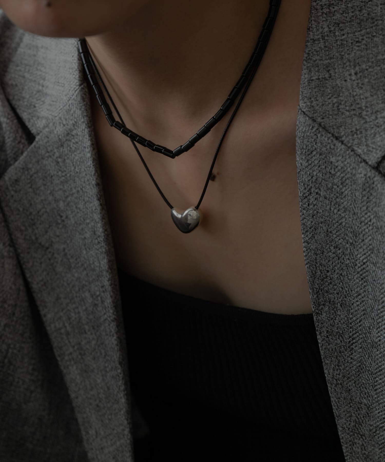 SMELLY so’　plump cord necklace SLV -
