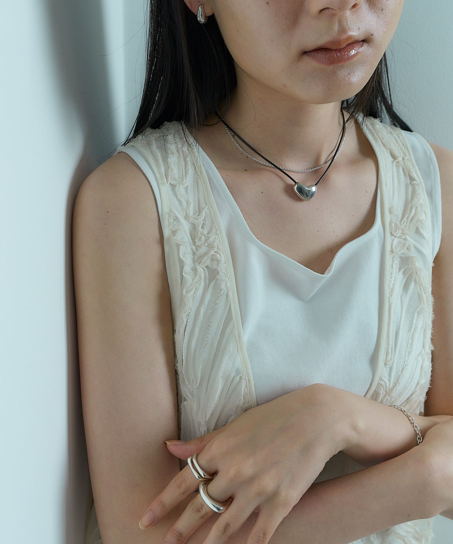 SMELLY so’　plump cord necklace SLV -