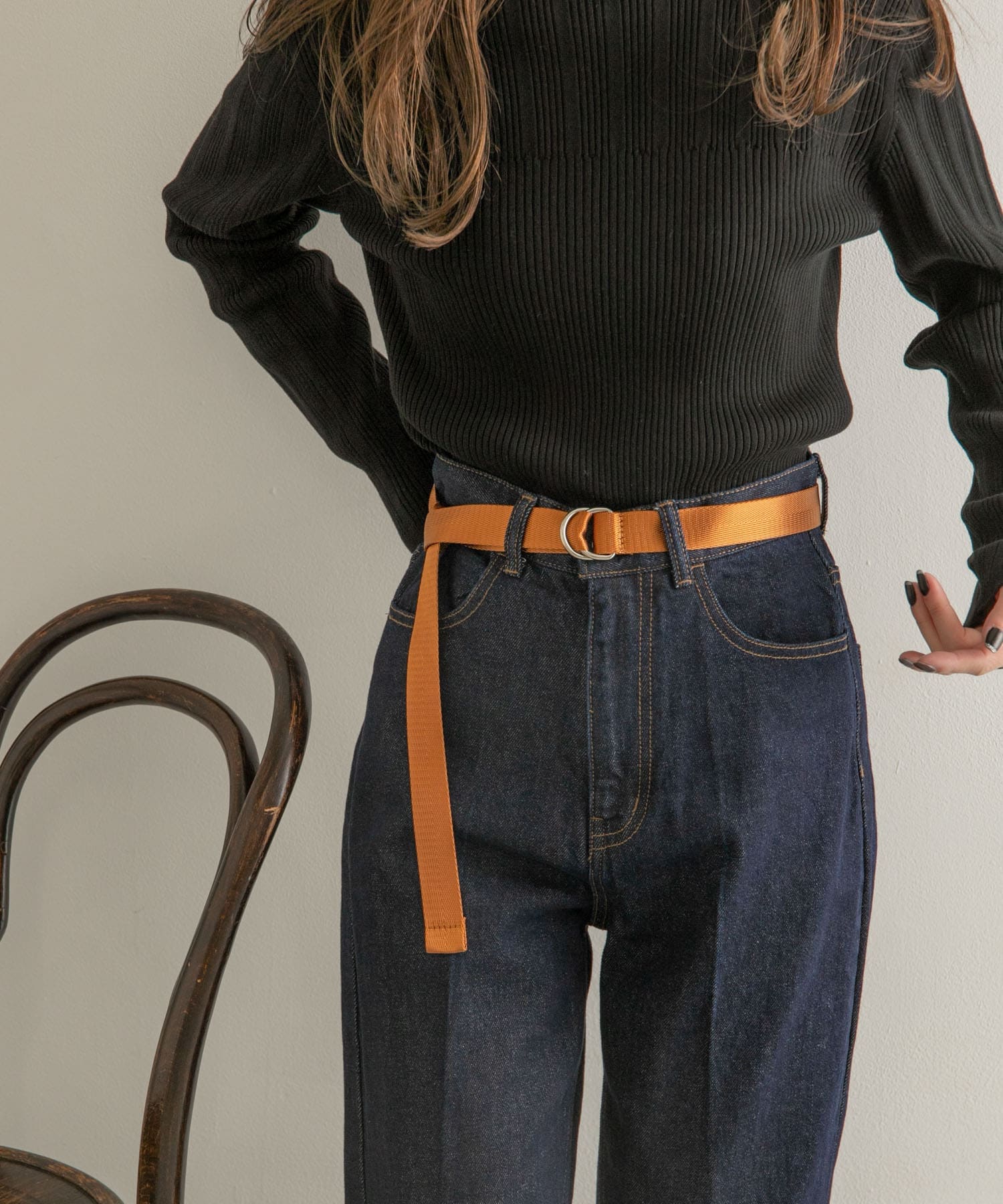 カラーテープベルト BRN -