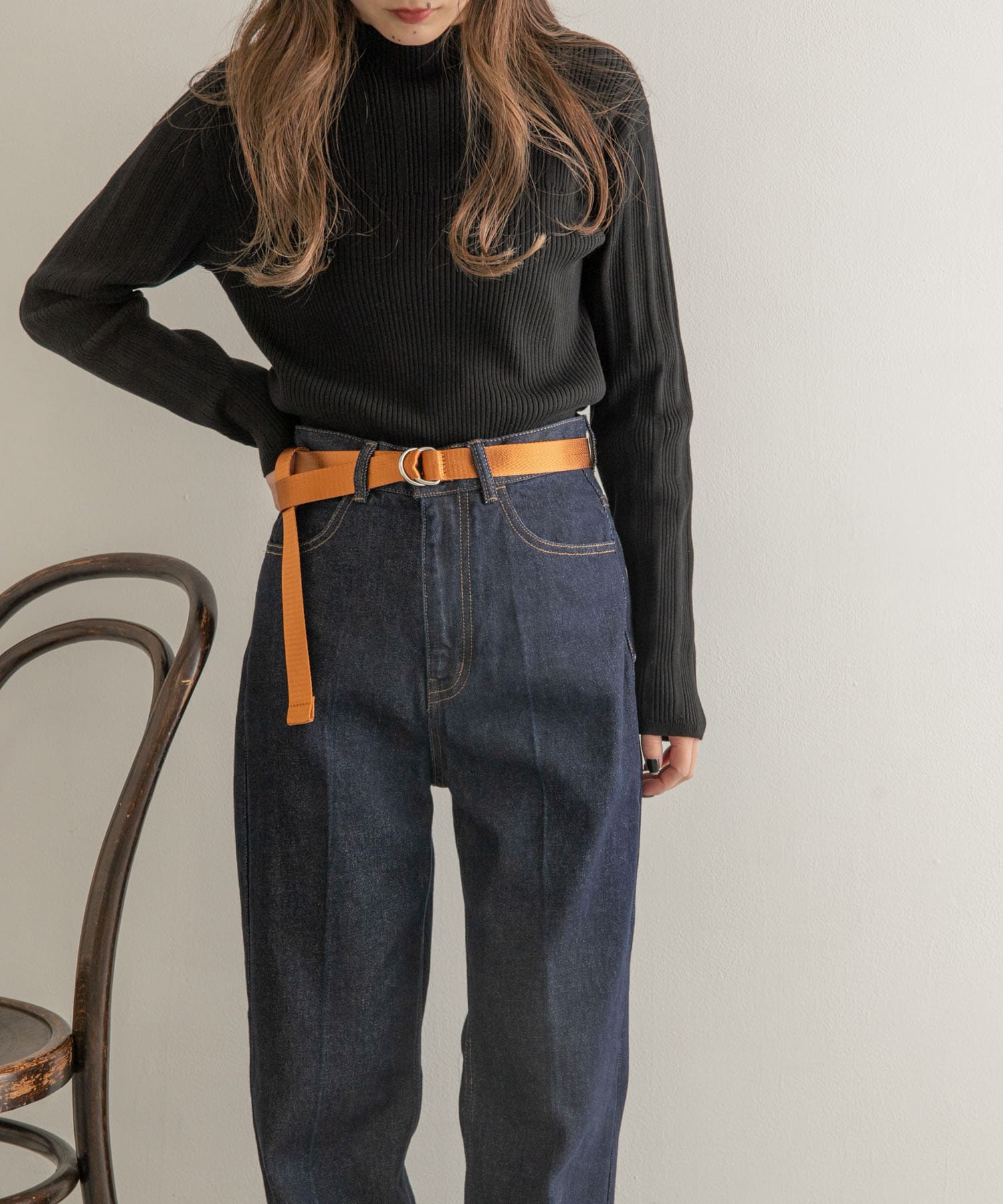 カラーテープベルト BRN -