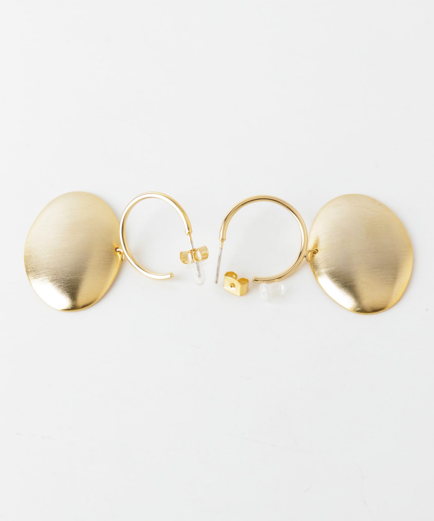 メタルビッグオーバルピアス GLD -