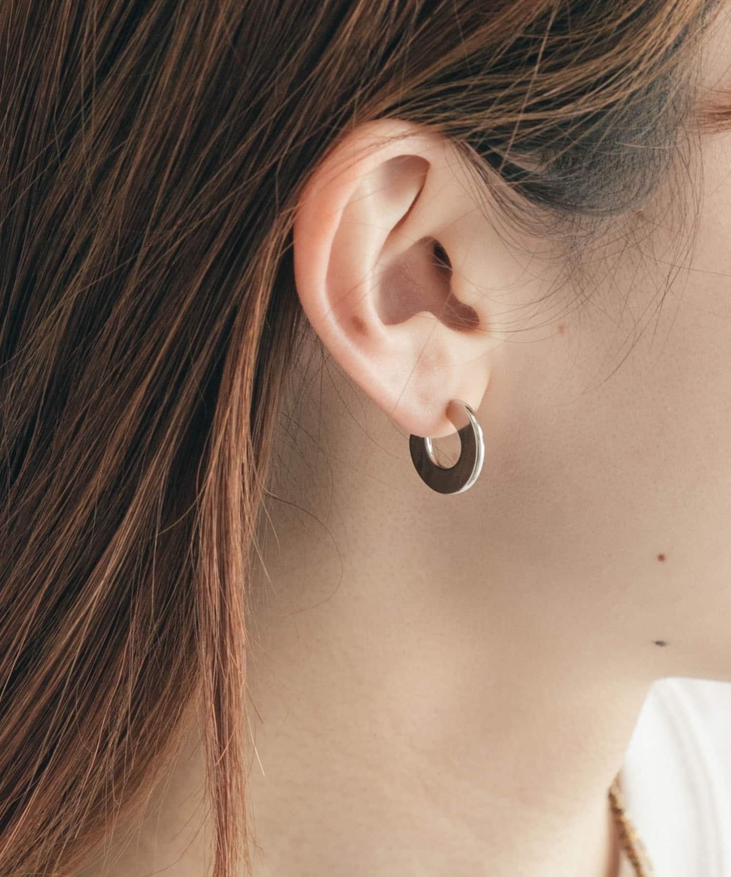 プレートミニフープピアス