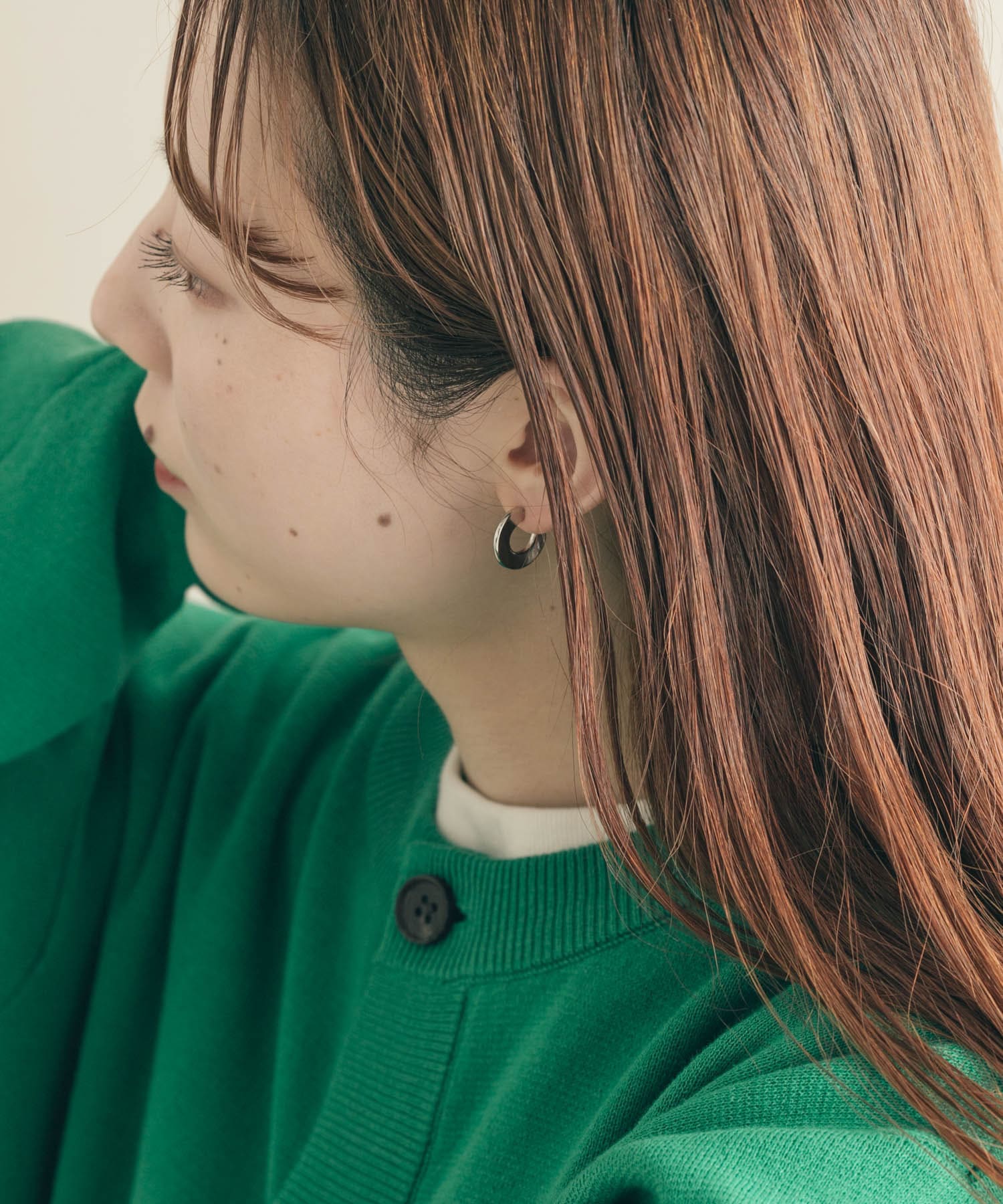 プレートミニフープピアス SLV -