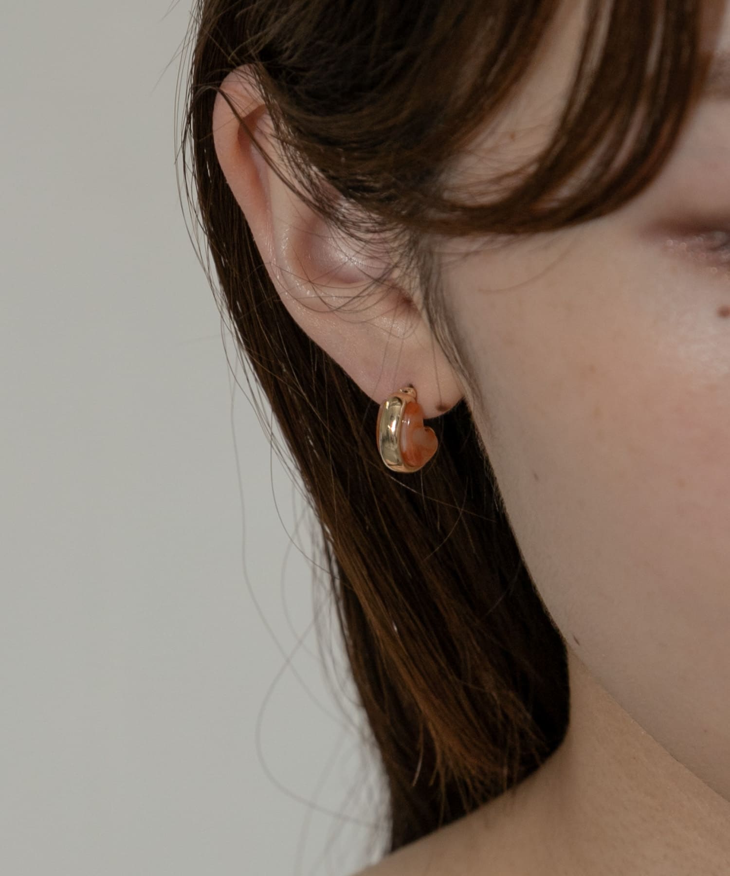 ジュシハーフサークルメタルピアス ORG/GLD -