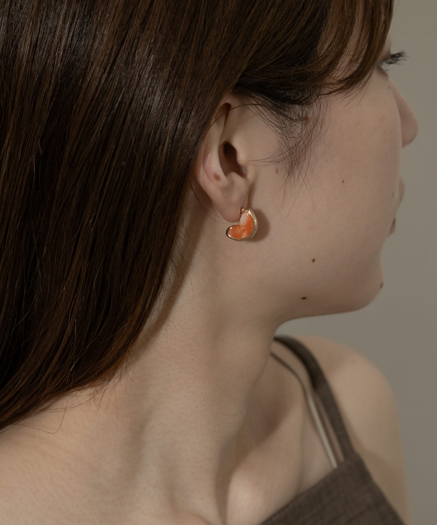 ジュシハーフサークルメタルピアス ORG/GLD -