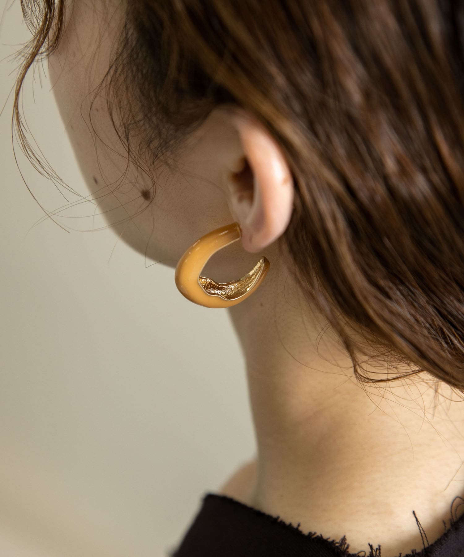 カラーエポニュアンスフープイヤリング