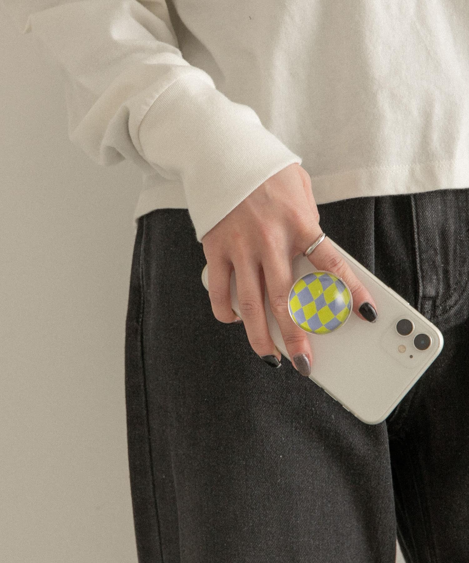 スマホグリップB YEL/LAV -