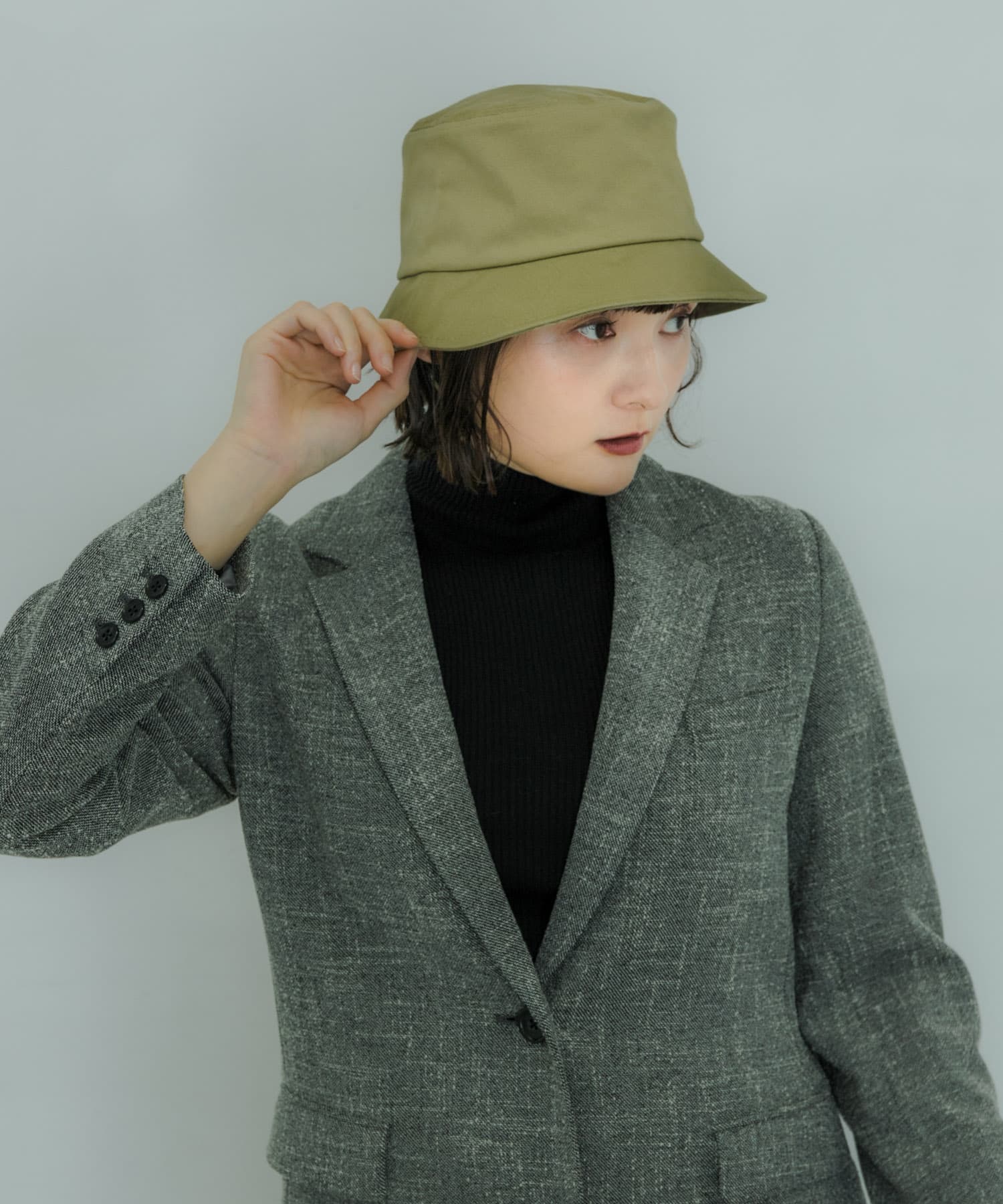 ツイルコットンバケットハット BEG -
