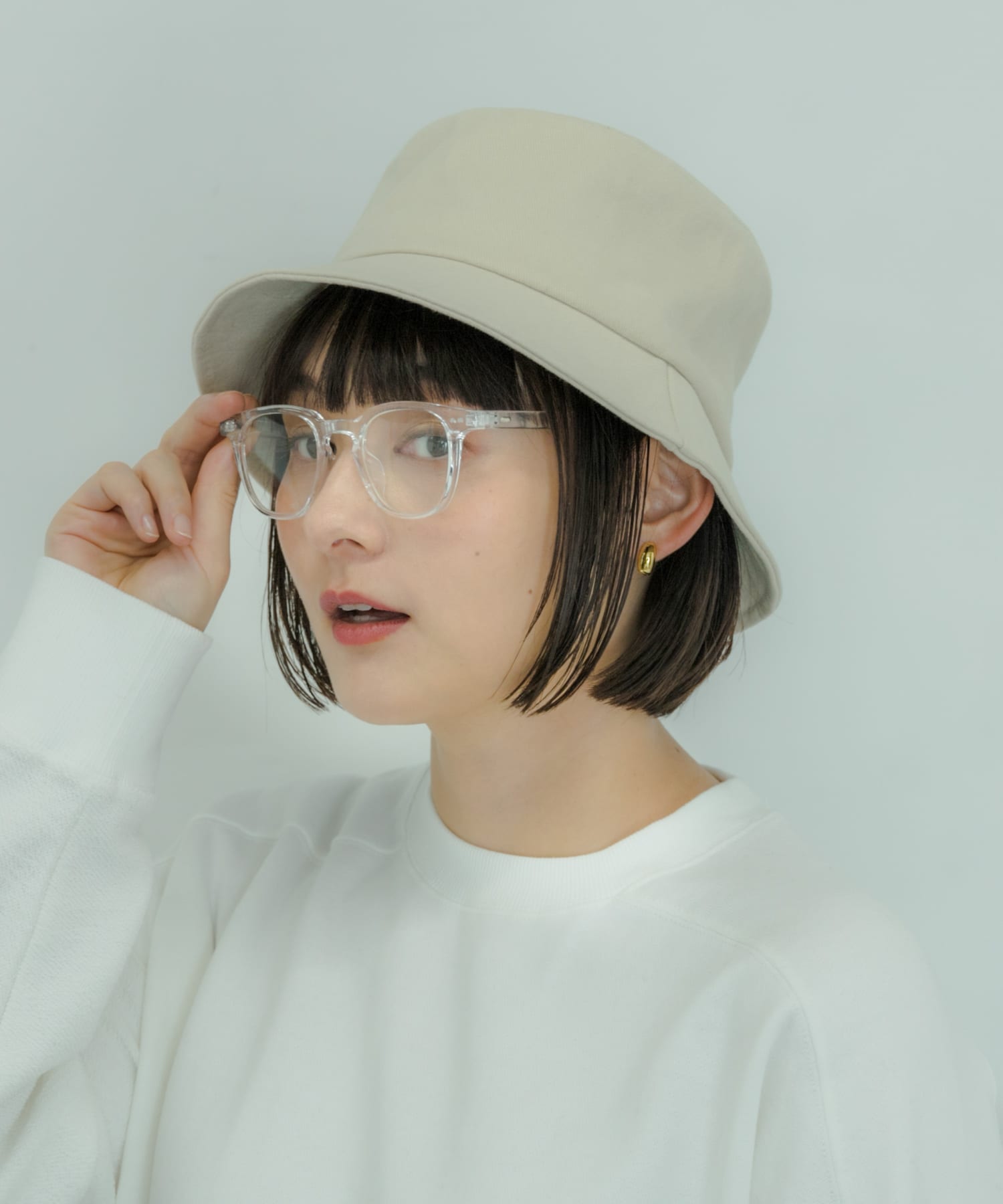 ツイルコットンバケットハット IVO -