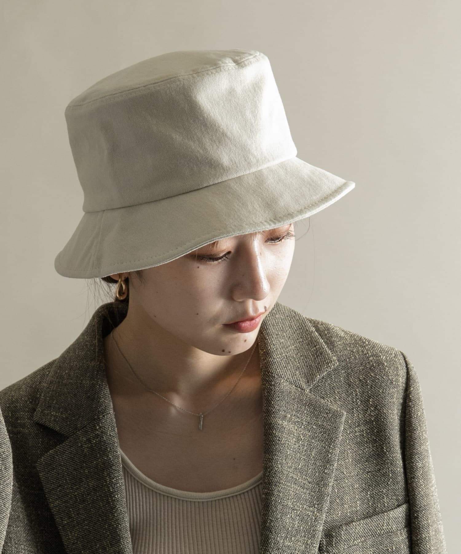 ツイルコットンバケットハット IVO -