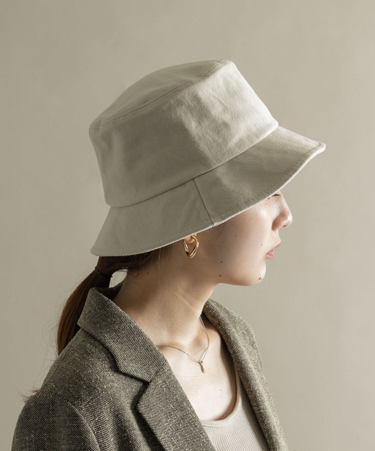 ツイルコットンバケットハット IVO -