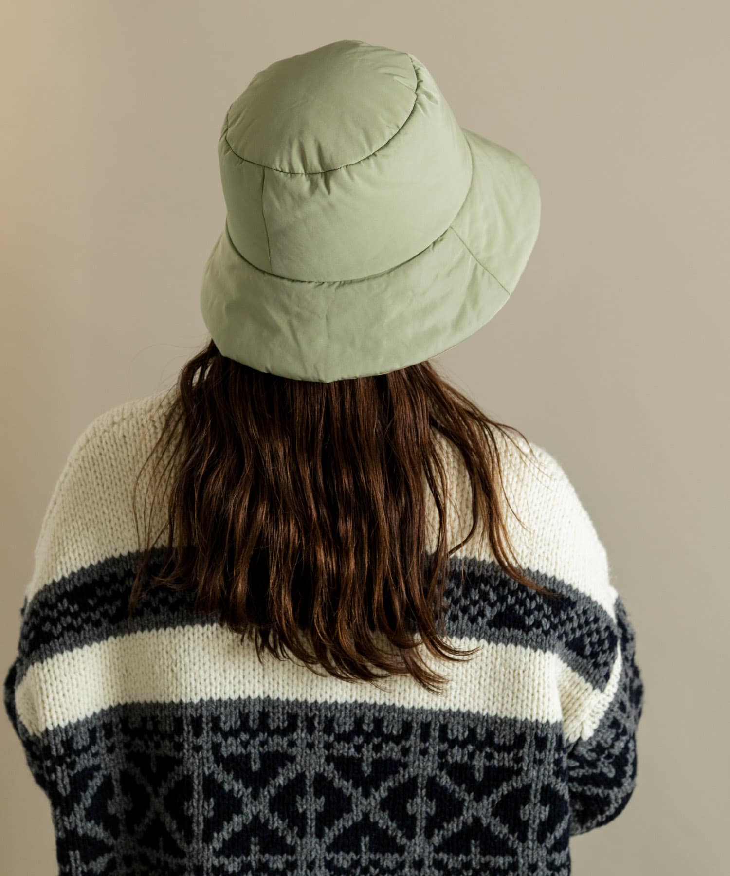 リバーシブルバケットハット BEG/KHK -