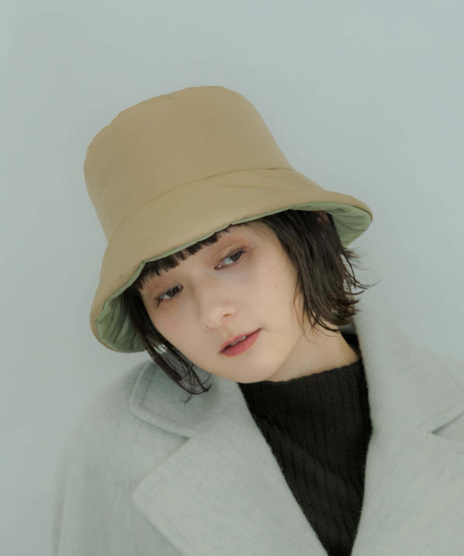 リバーシブルバケットハット BEG/KHK -
