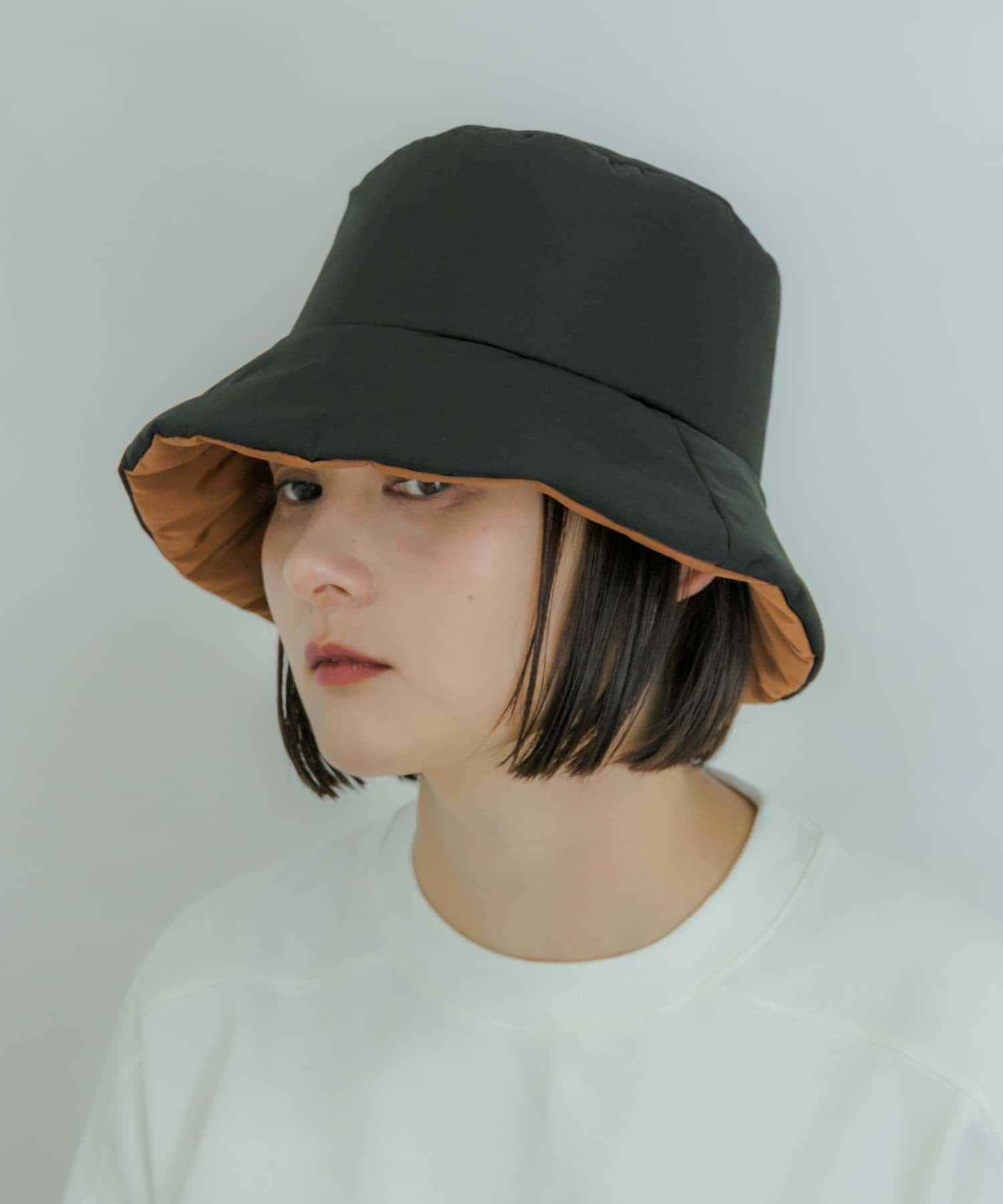 リバーシブルバケットハット BLK/BRN -