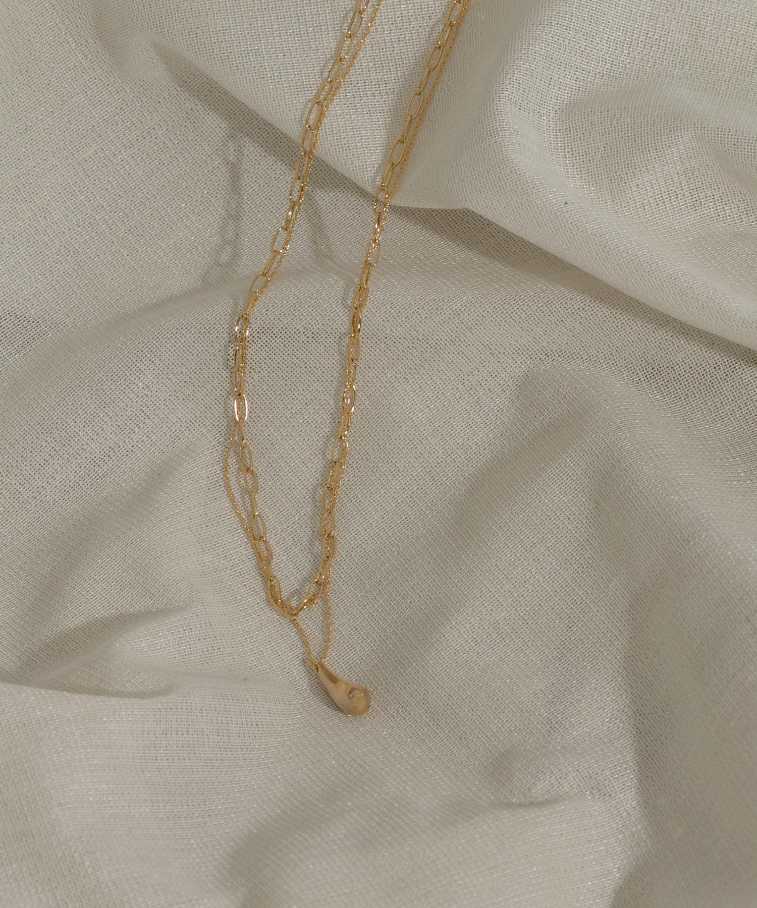 ドロップメタル2レンネックレス GLD -