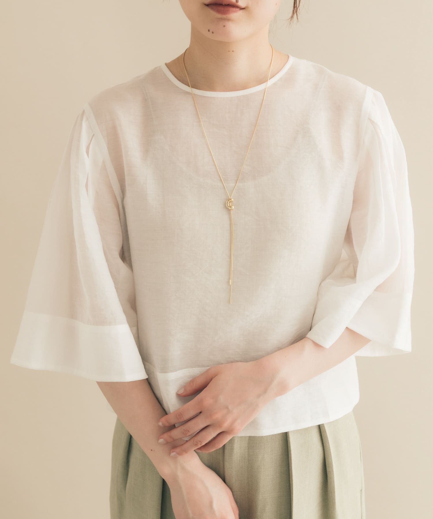 ニュアンスメタルスライドネックレス GLD -