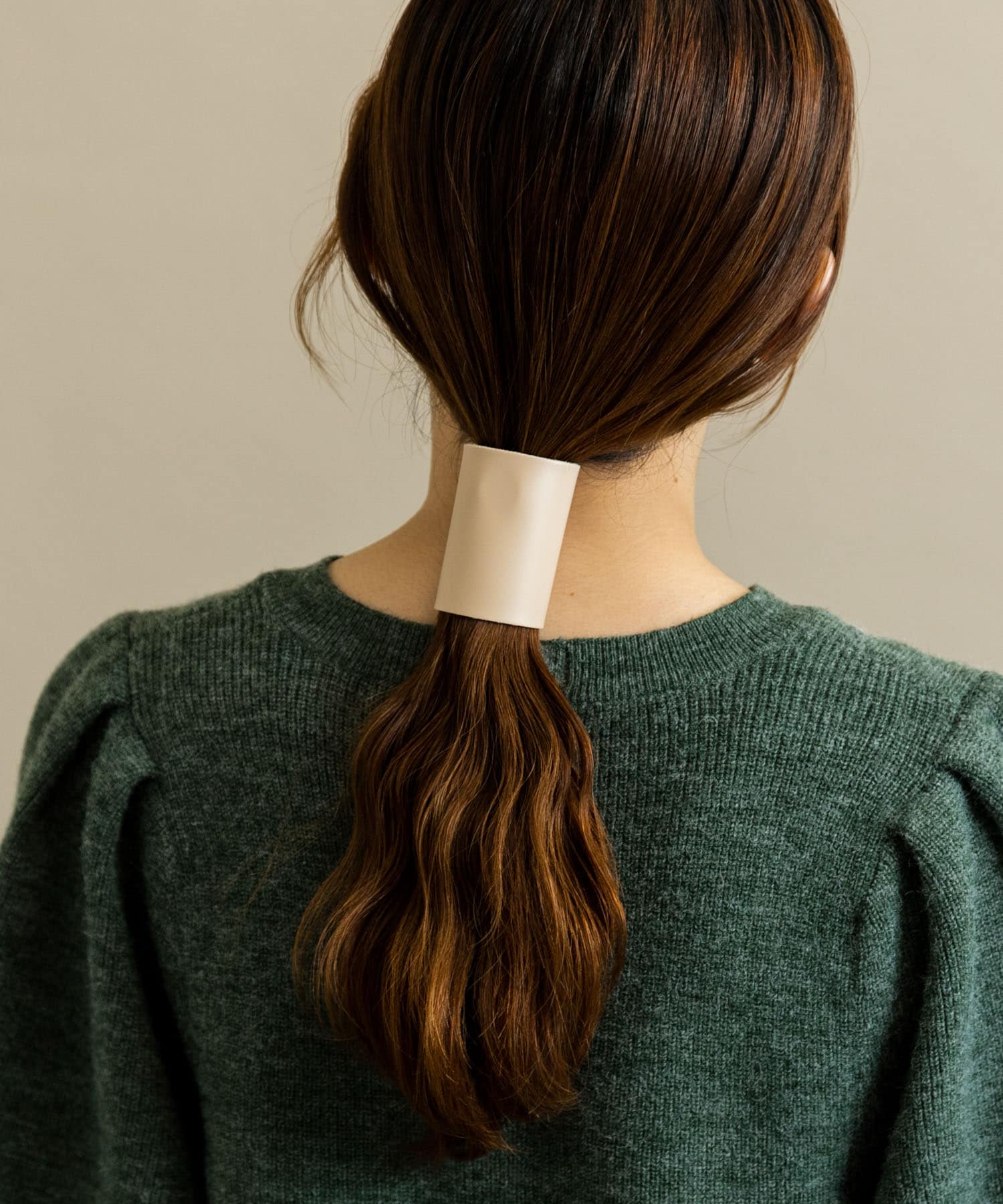 フェイクレザーヘアカフセット BEG -