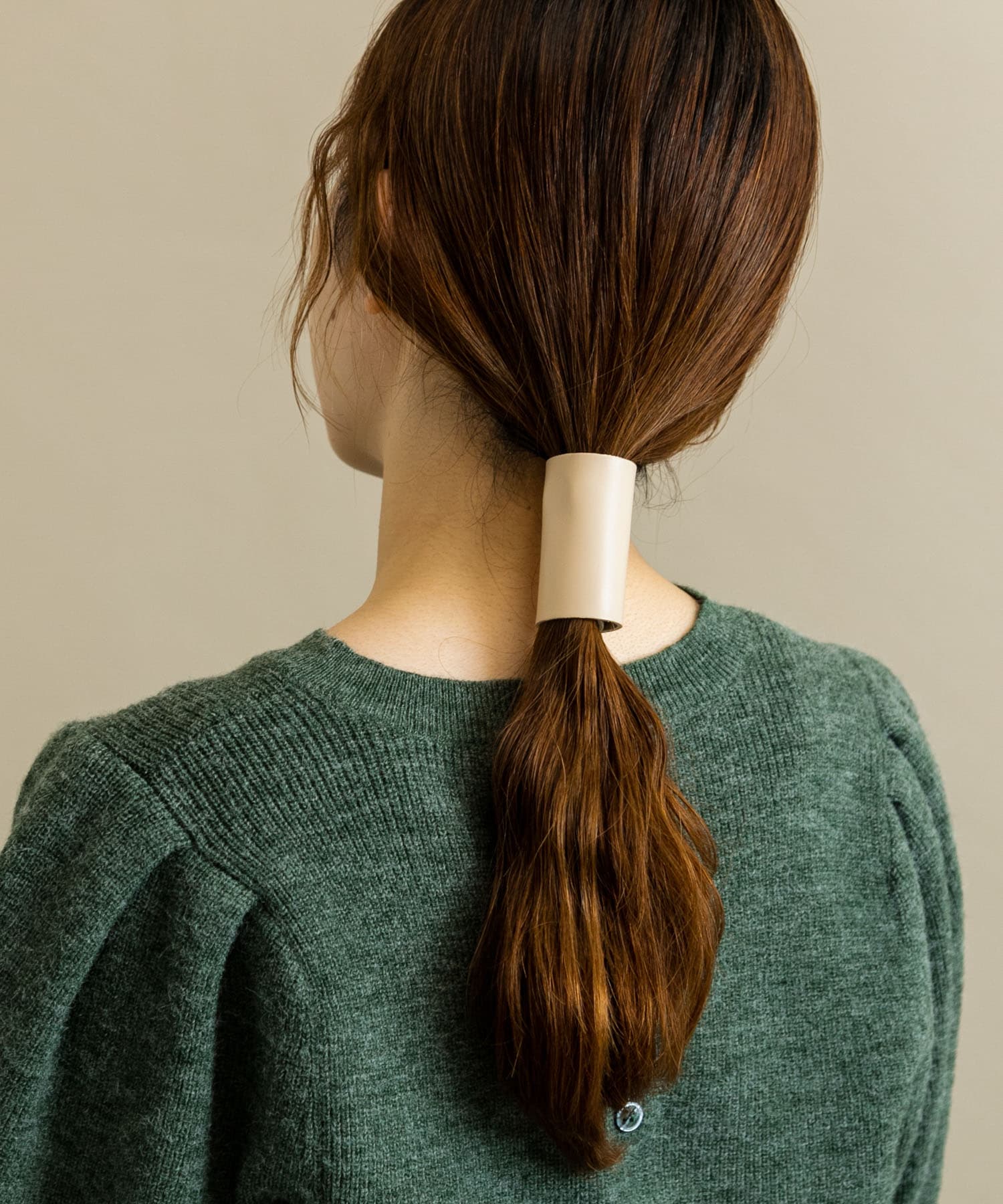 フェイクレザーヘアカフセット BEG -