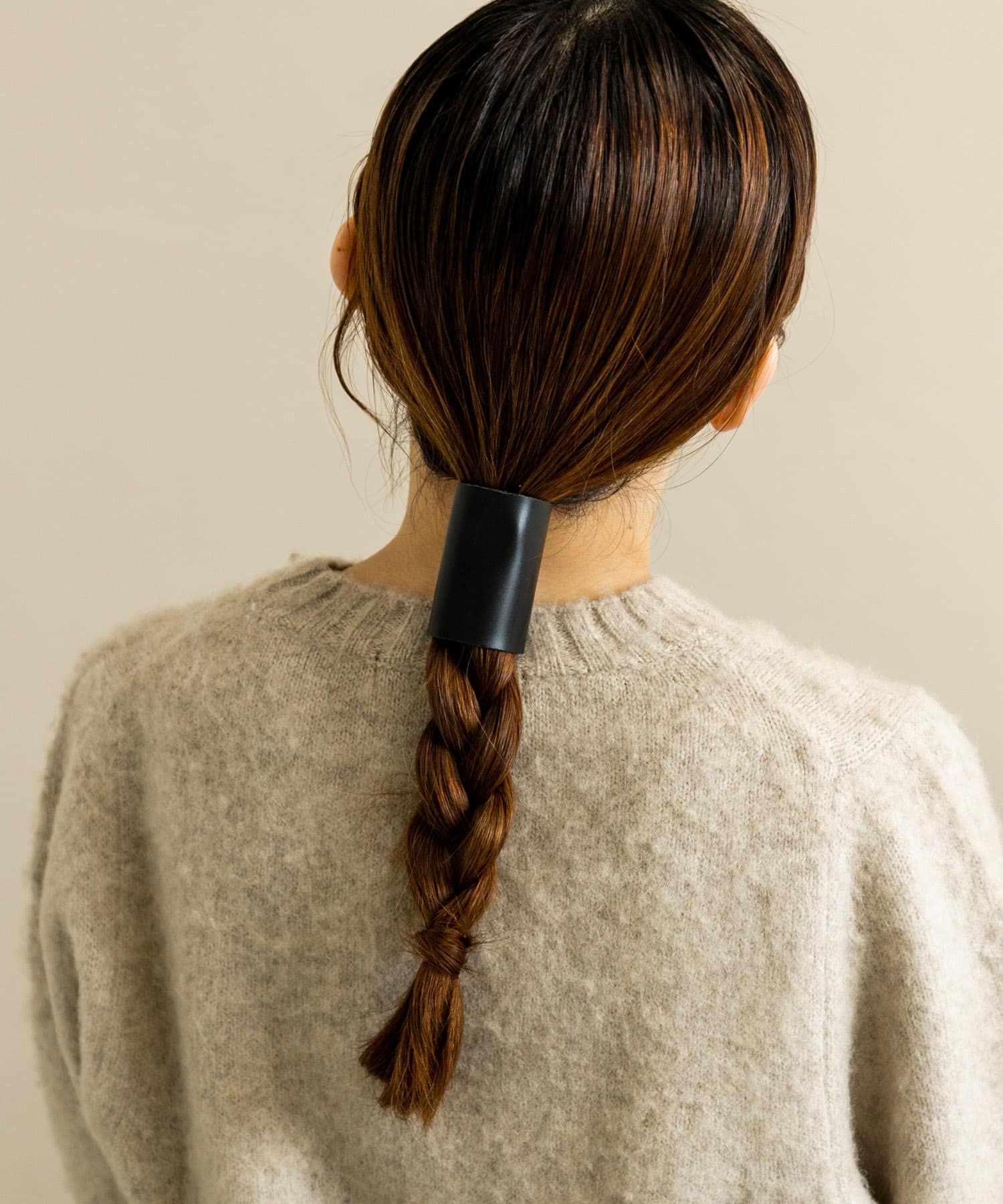 フェイクレザーヘアカフセット BLK -