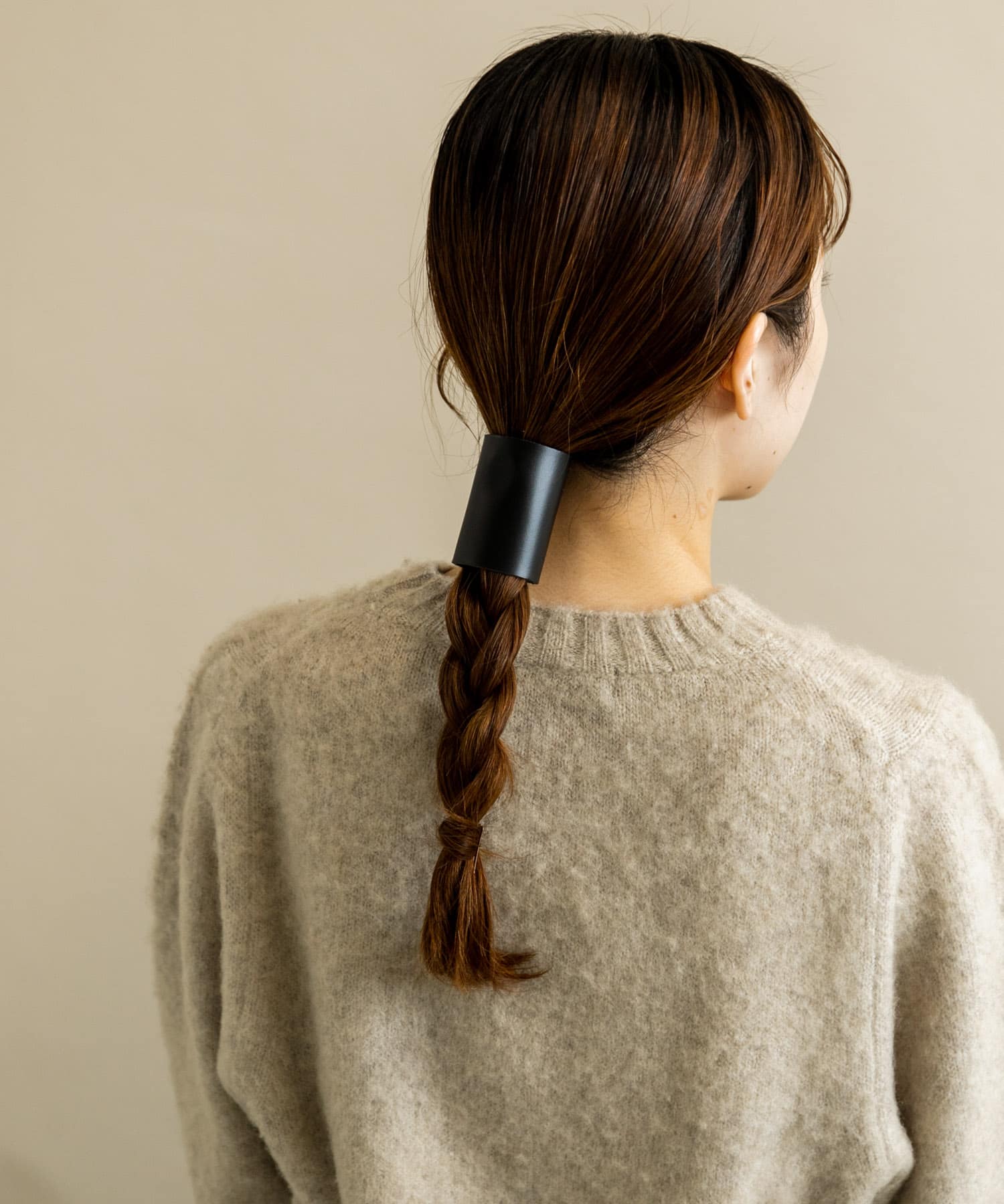 フェイクレザーヘアカフセット BLK -