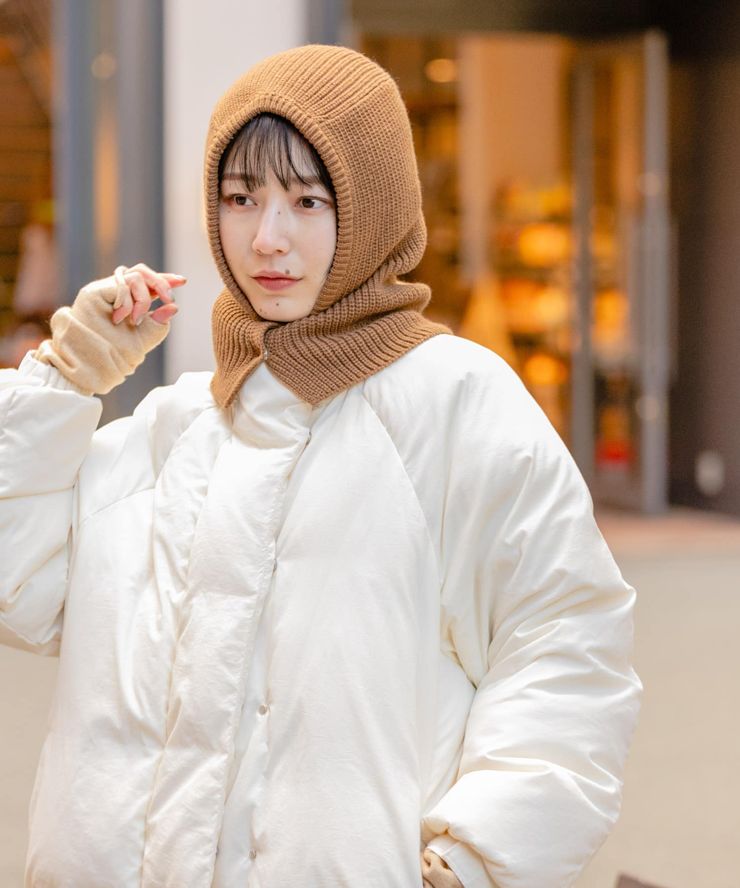 ニットバラクラバ BRN -