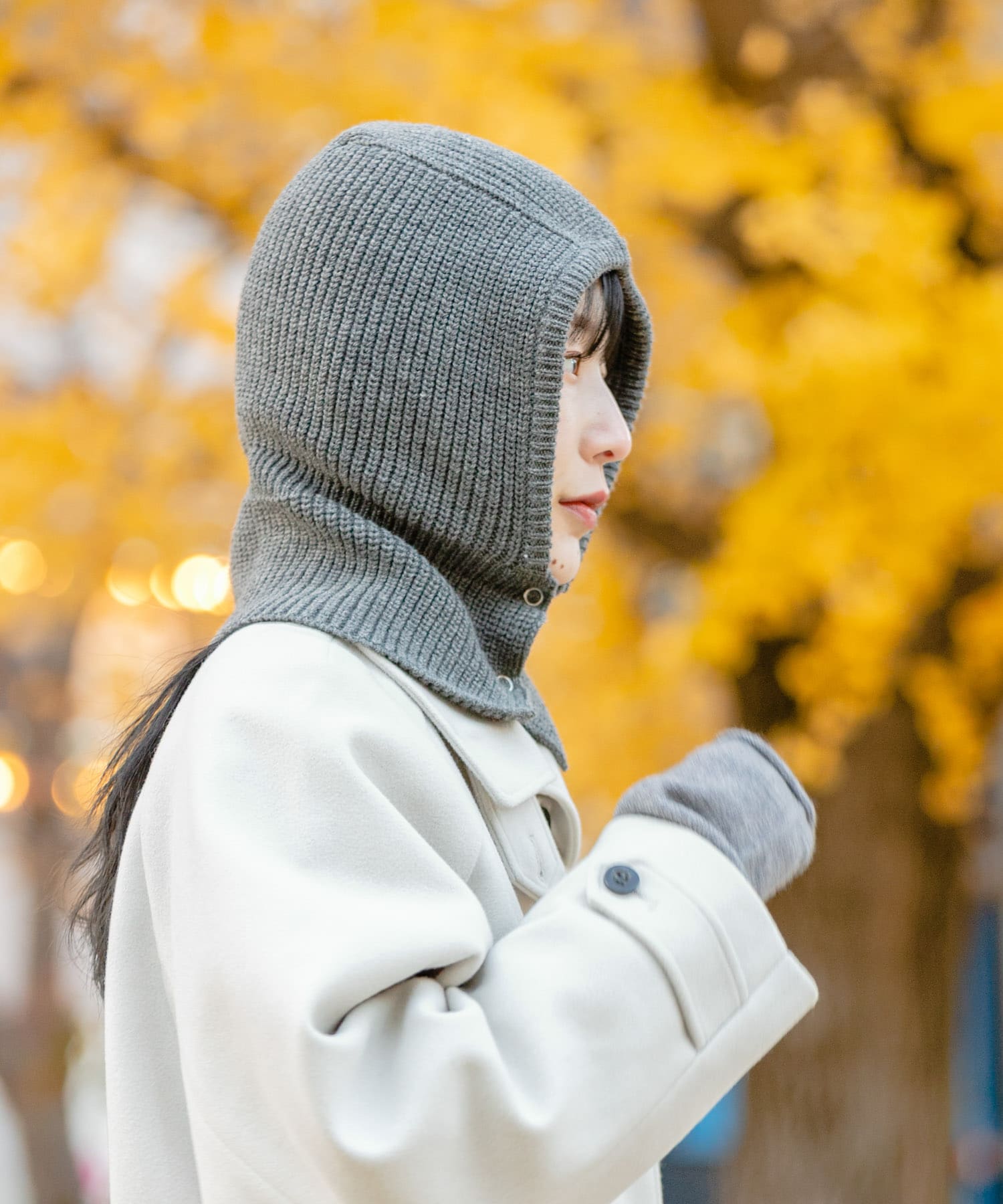 ニットバラクラバ GRY -