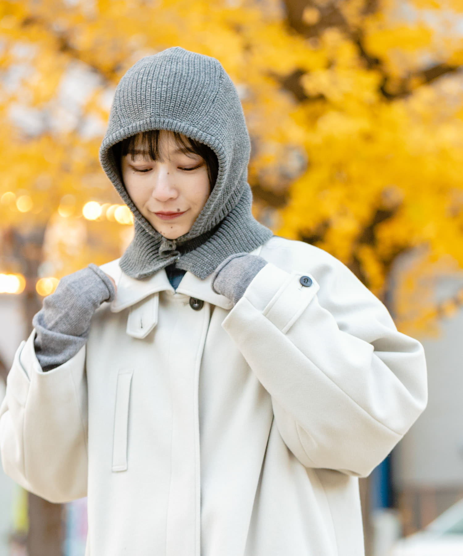 ニットバラクラバ GRY -