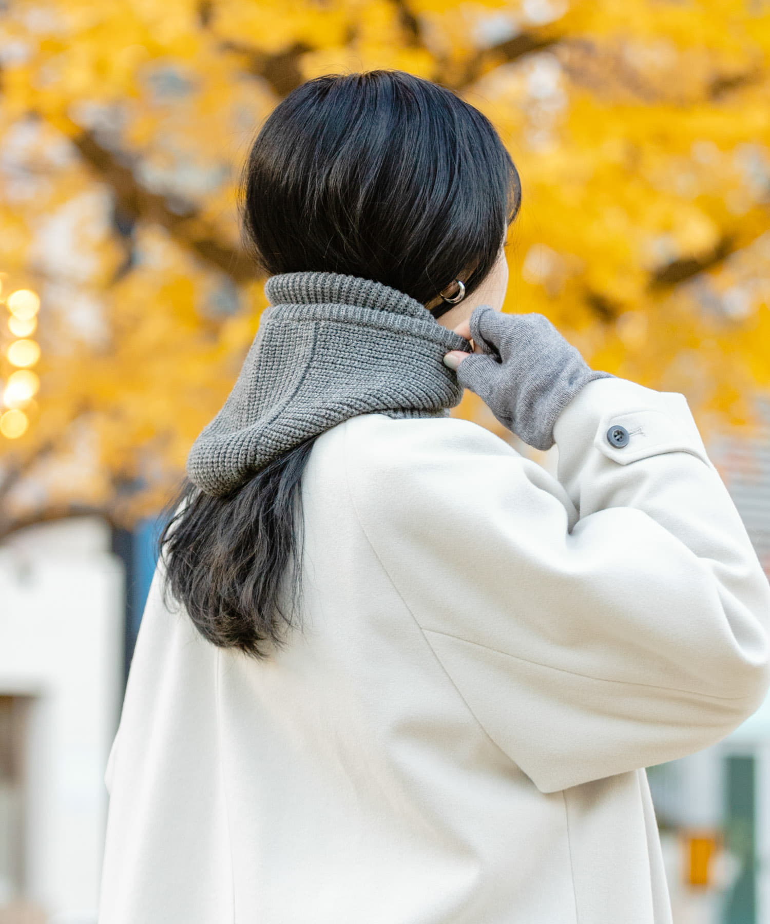 ニットバラクラバ GRY -