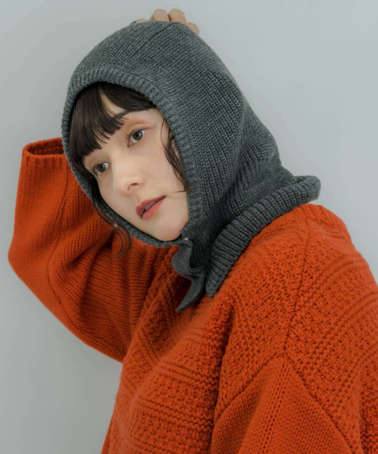 ニットバラクラバ GRY -