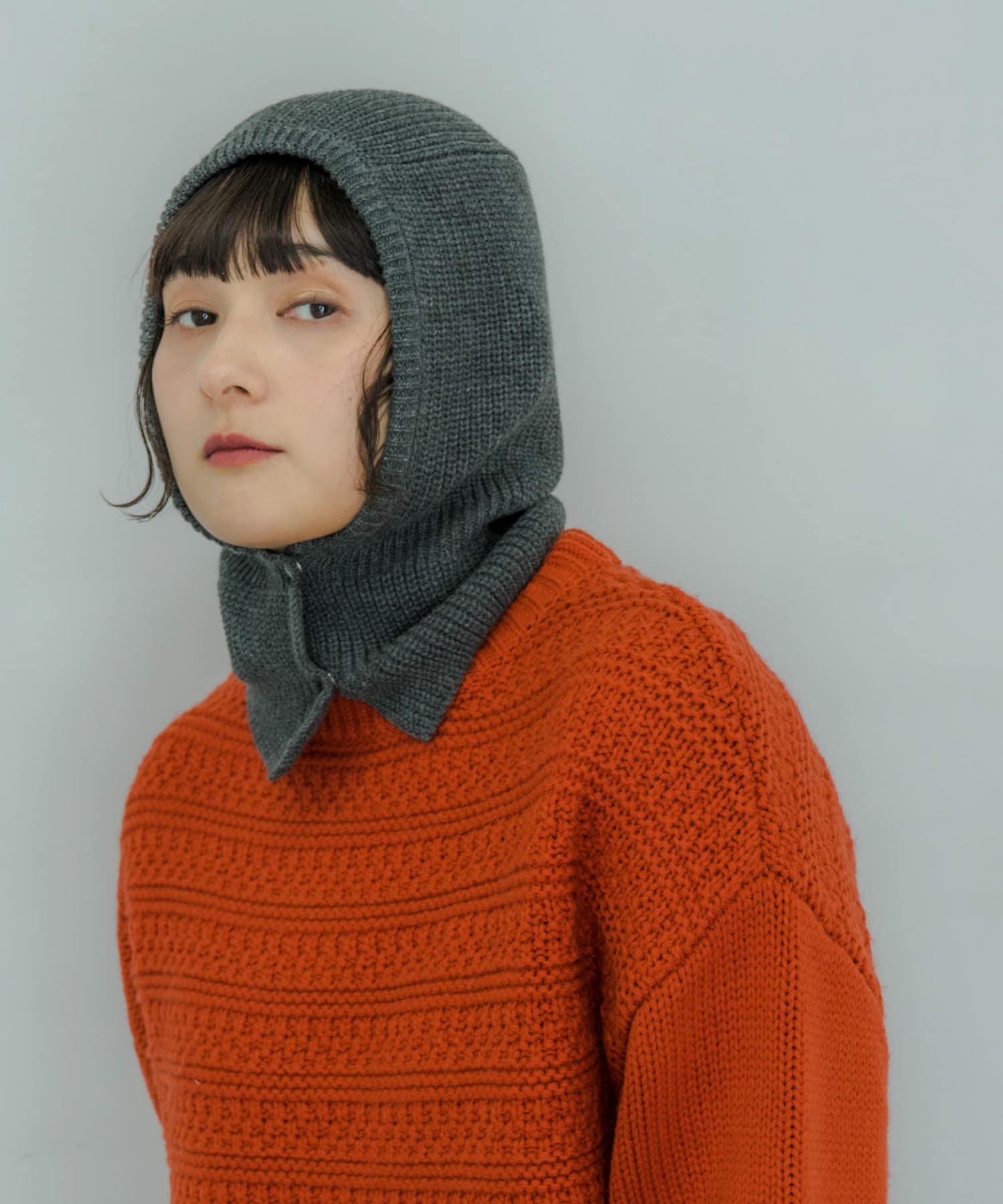 ニットバラクラバ GRY -