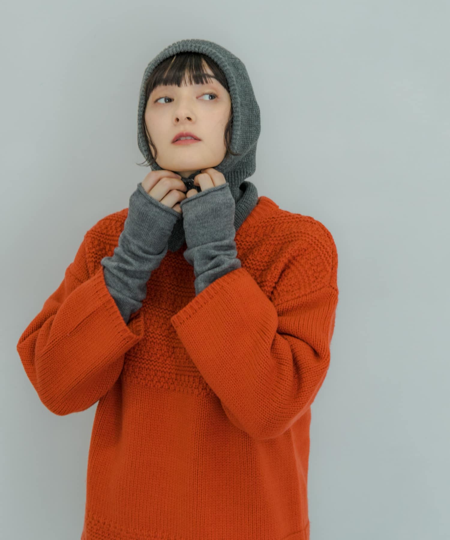 ニットバラクラバ GRY -