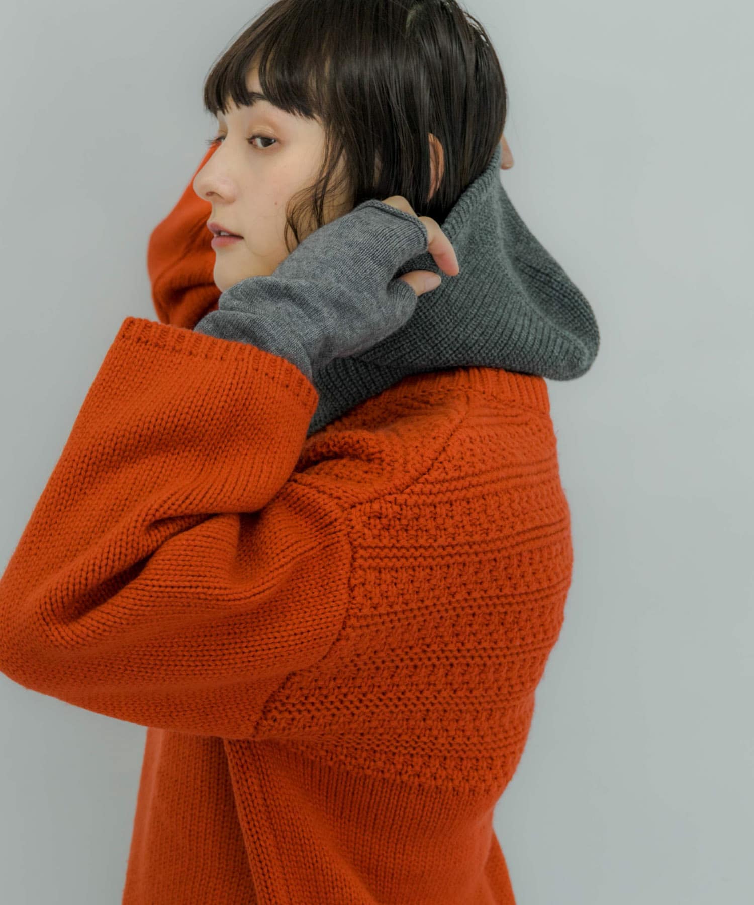 ニットバラクラバ GRY -