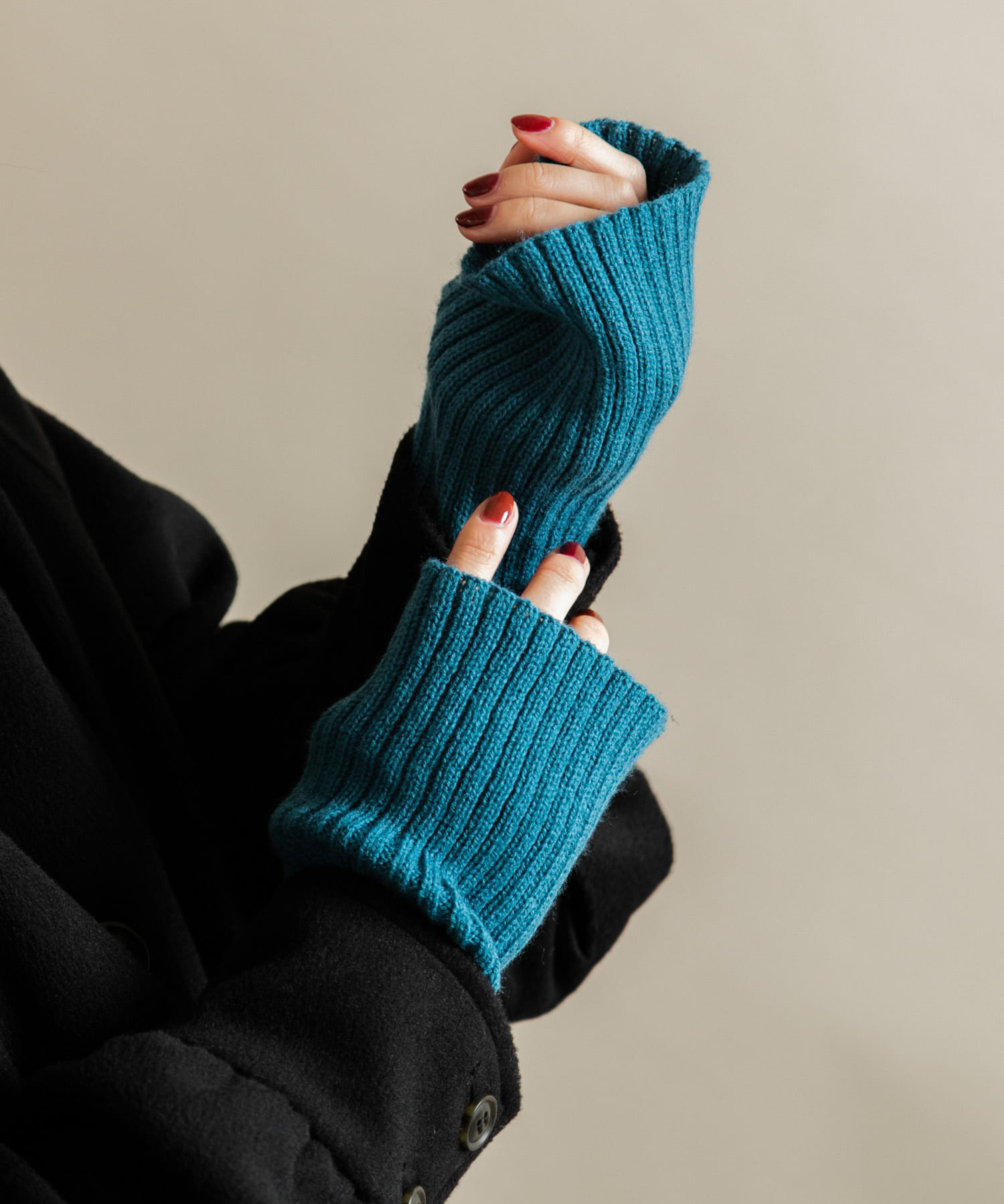 リブアームウォーマー BLU -